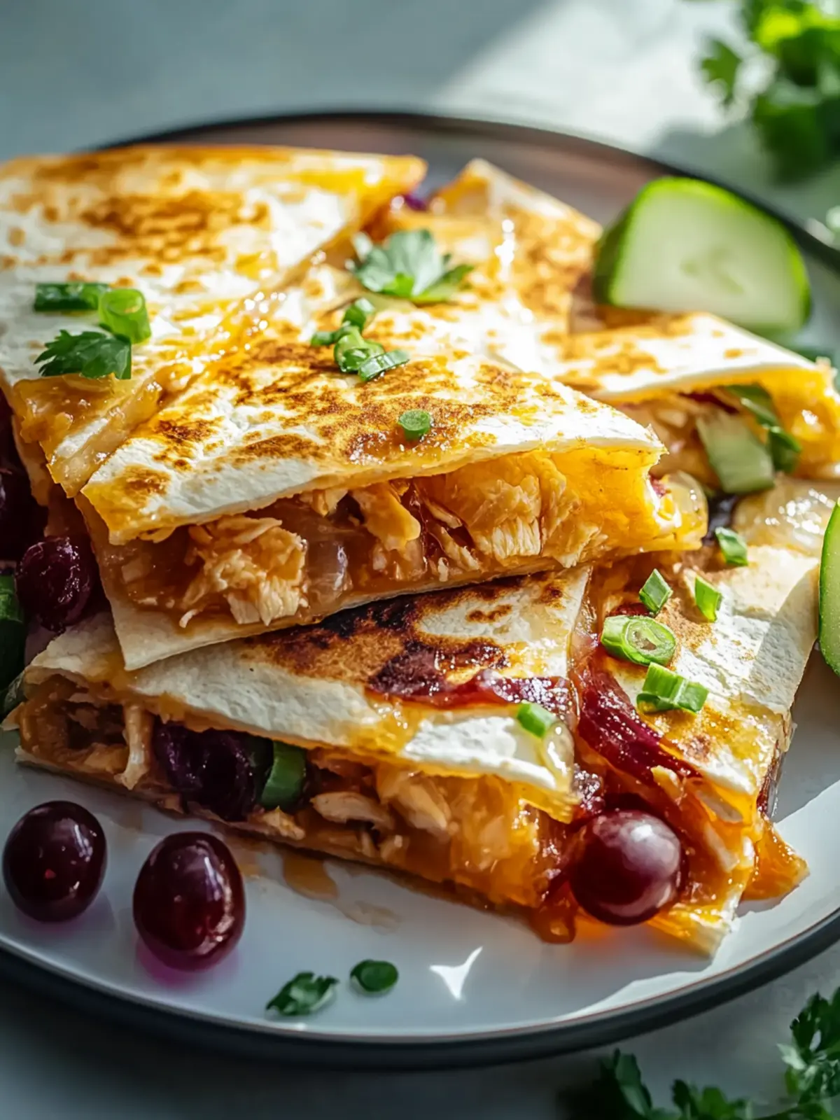 Einfache BBQ Hähnchen Quesadillas