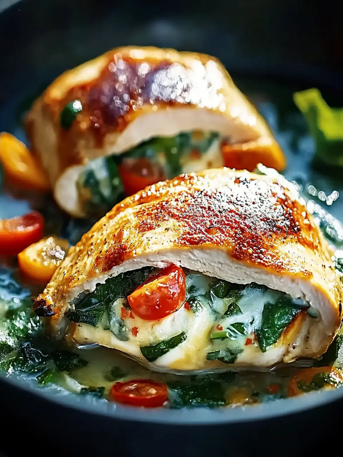 gefüllte Hähnchenbrust