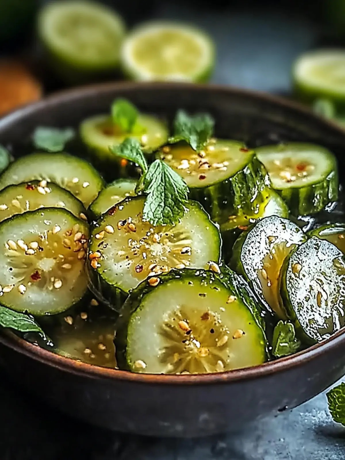 Honig Limetten Gurkensalat