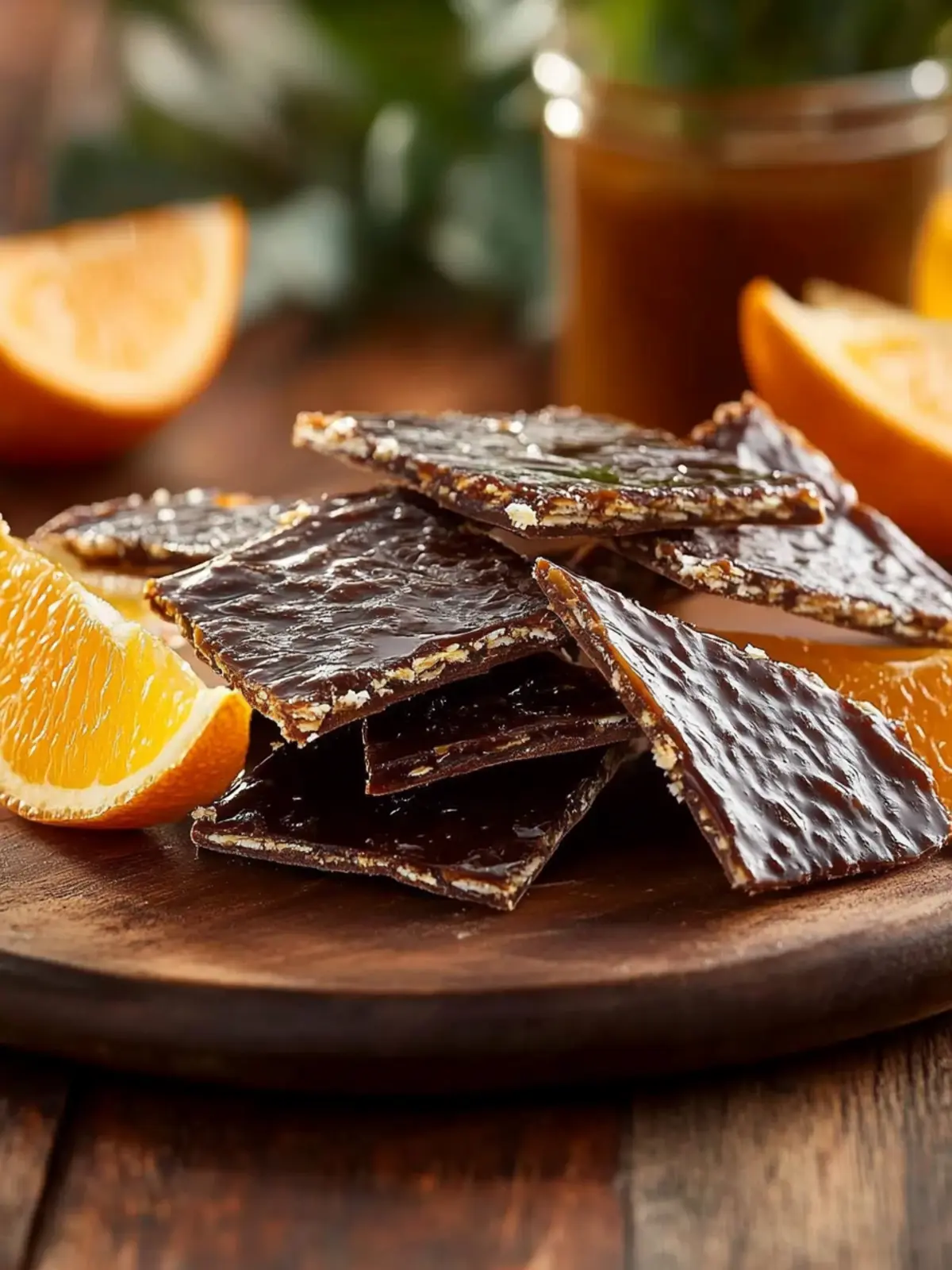 Elegante Schokoladen-Orange-Dreiecke