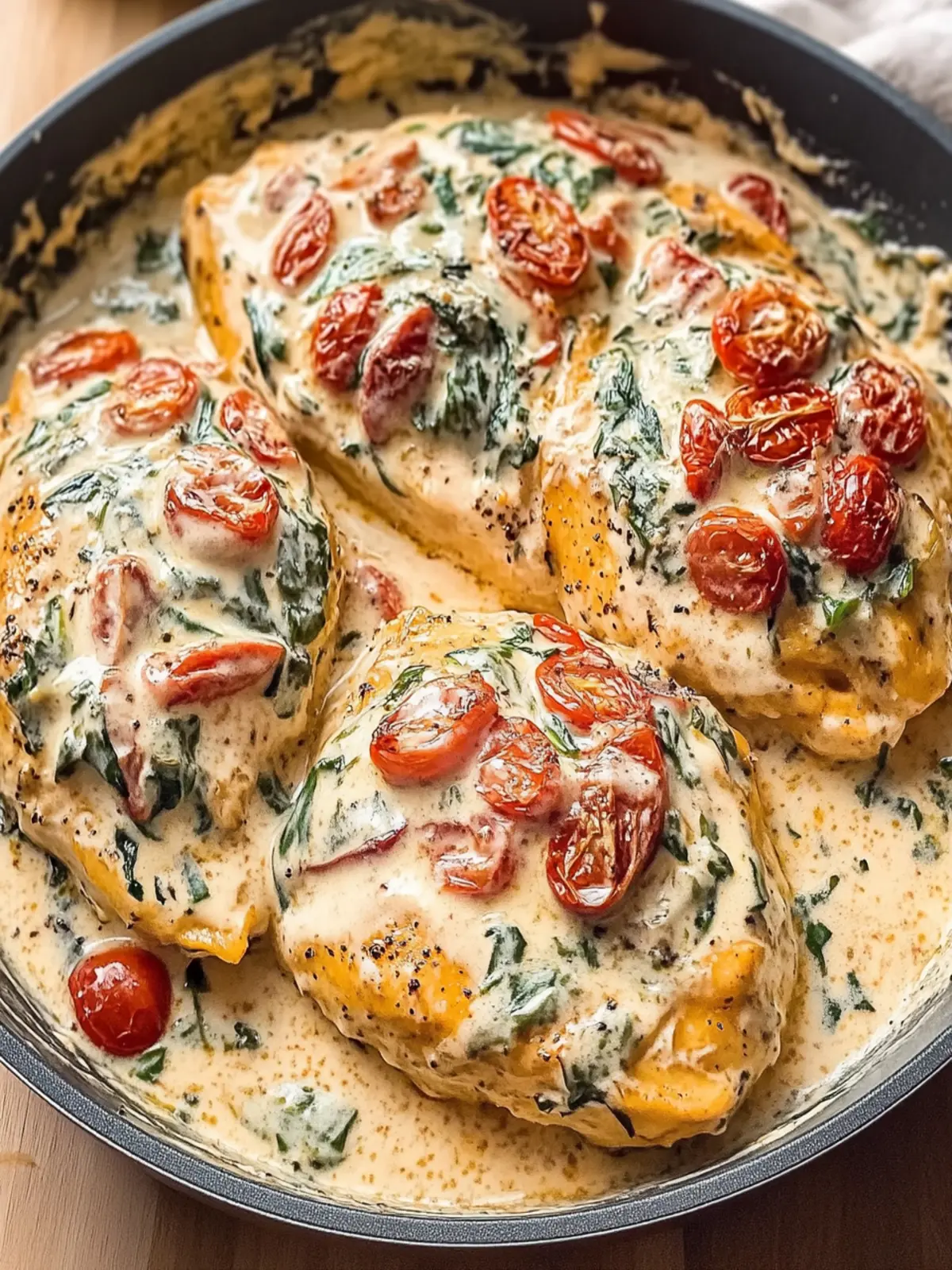 Cremiges toskanisches Hähnchen