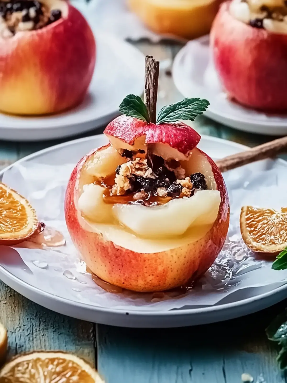 Klassisch gebackene Äpfel mit Vanillesoße