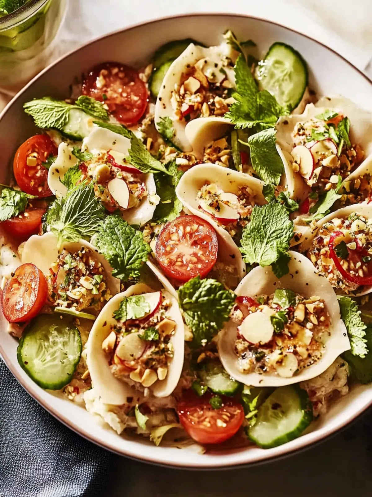 Viral Knuspriger Dumpling Salat