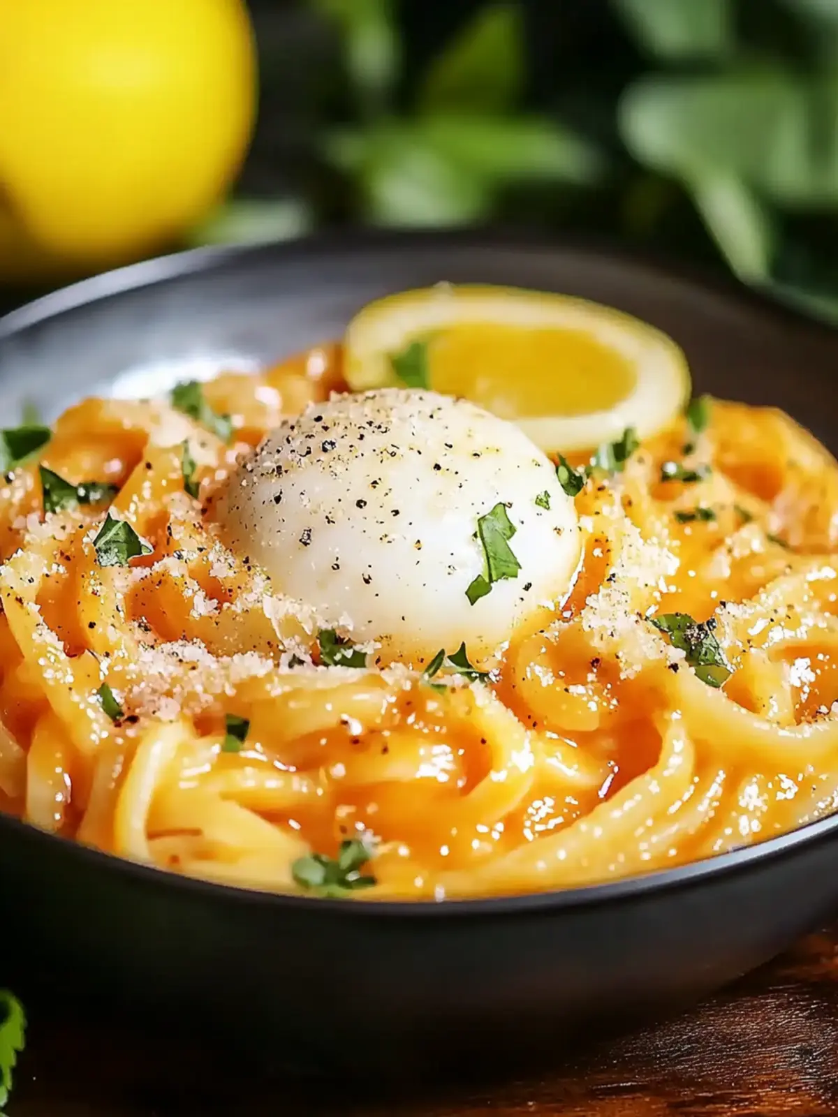 Cremige Gochujang Udon-Nudeln