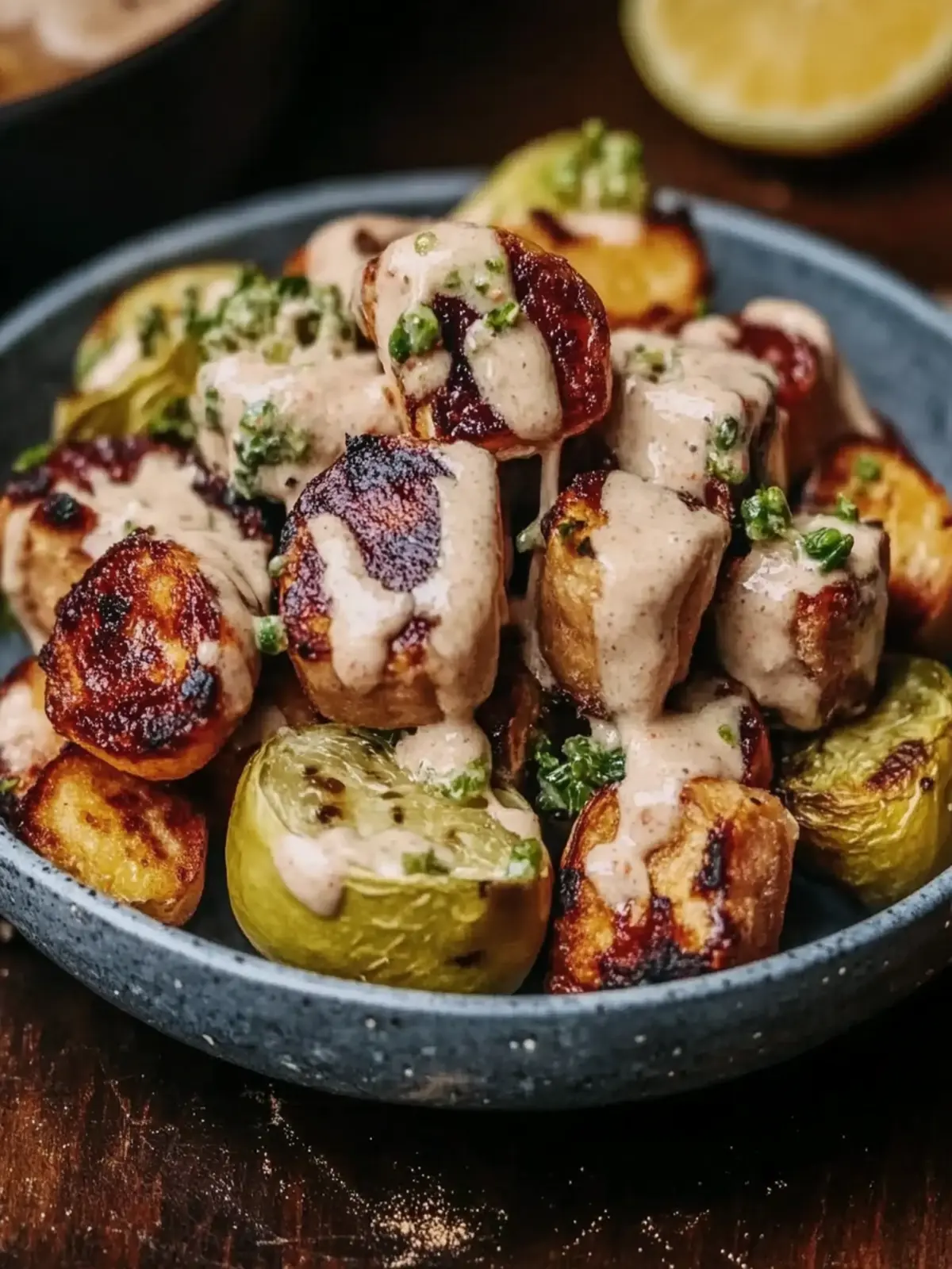 Honig-Glasierte Röst-Brüsseler Sprossen mit Speck