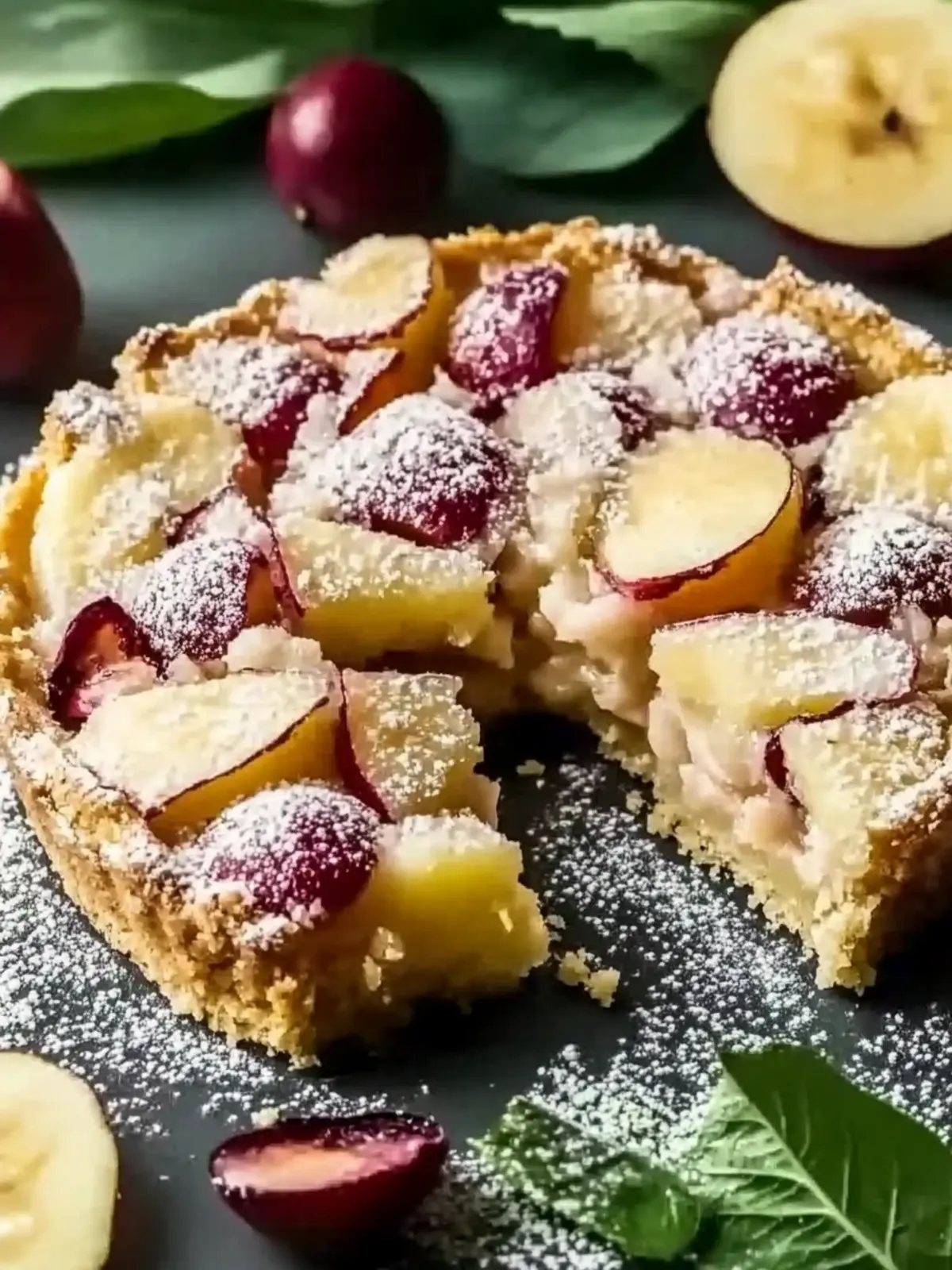 Pflaumenkuchen mit Biskuitteig und Streuseln