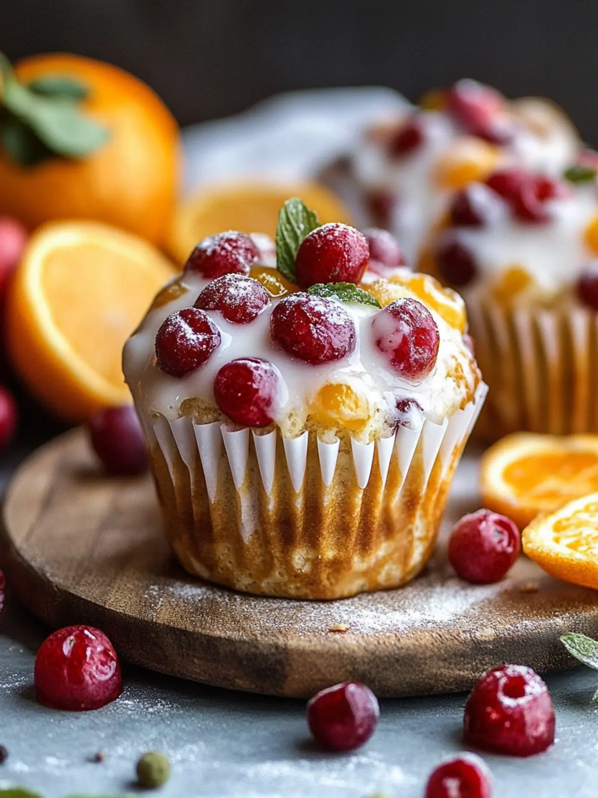 Preiselbeere-Orange Winter Muffins