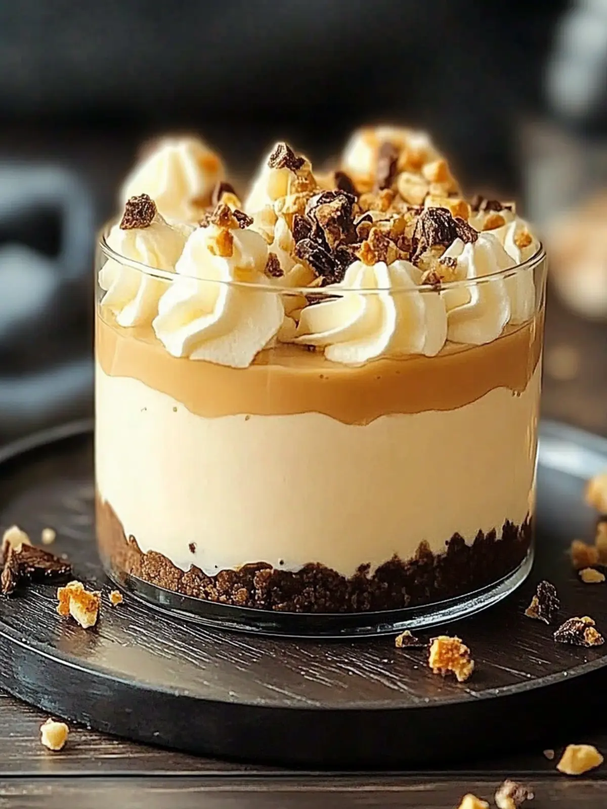 Gesalzene Karamellkäsekuchen-Mousse