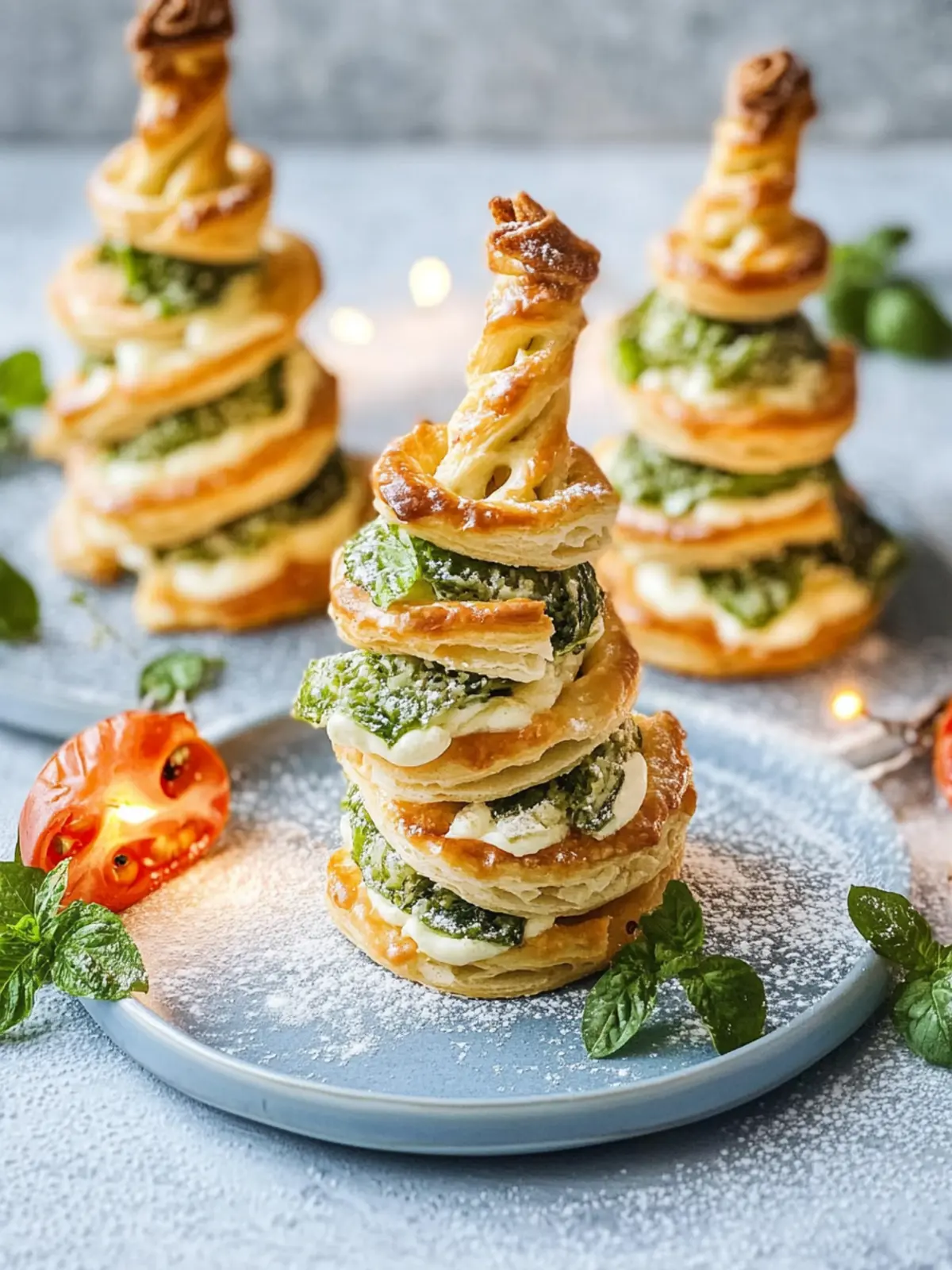 Käse-Pesto-Weihnachtsbäume