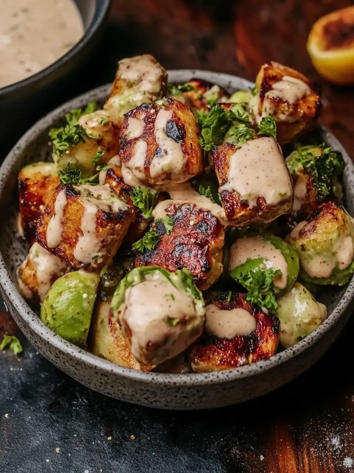 Honig-Glasierte Röst-Brüsseler Sprossen mit Speck