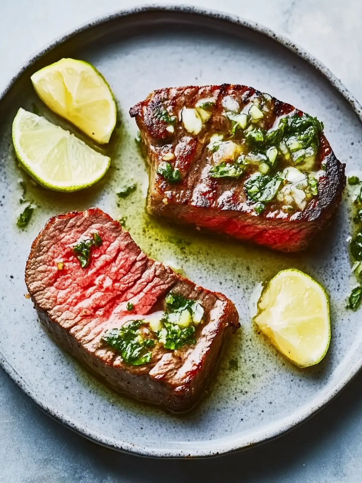 Saftiges Steak aus der Heißluftfritteuse mit Kräuterbutter