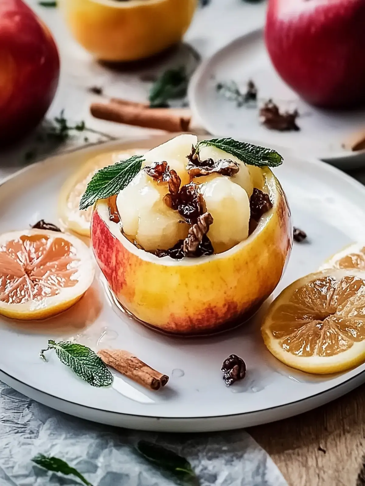 Klassisch gebackene Äpfel mit Vanillesoße