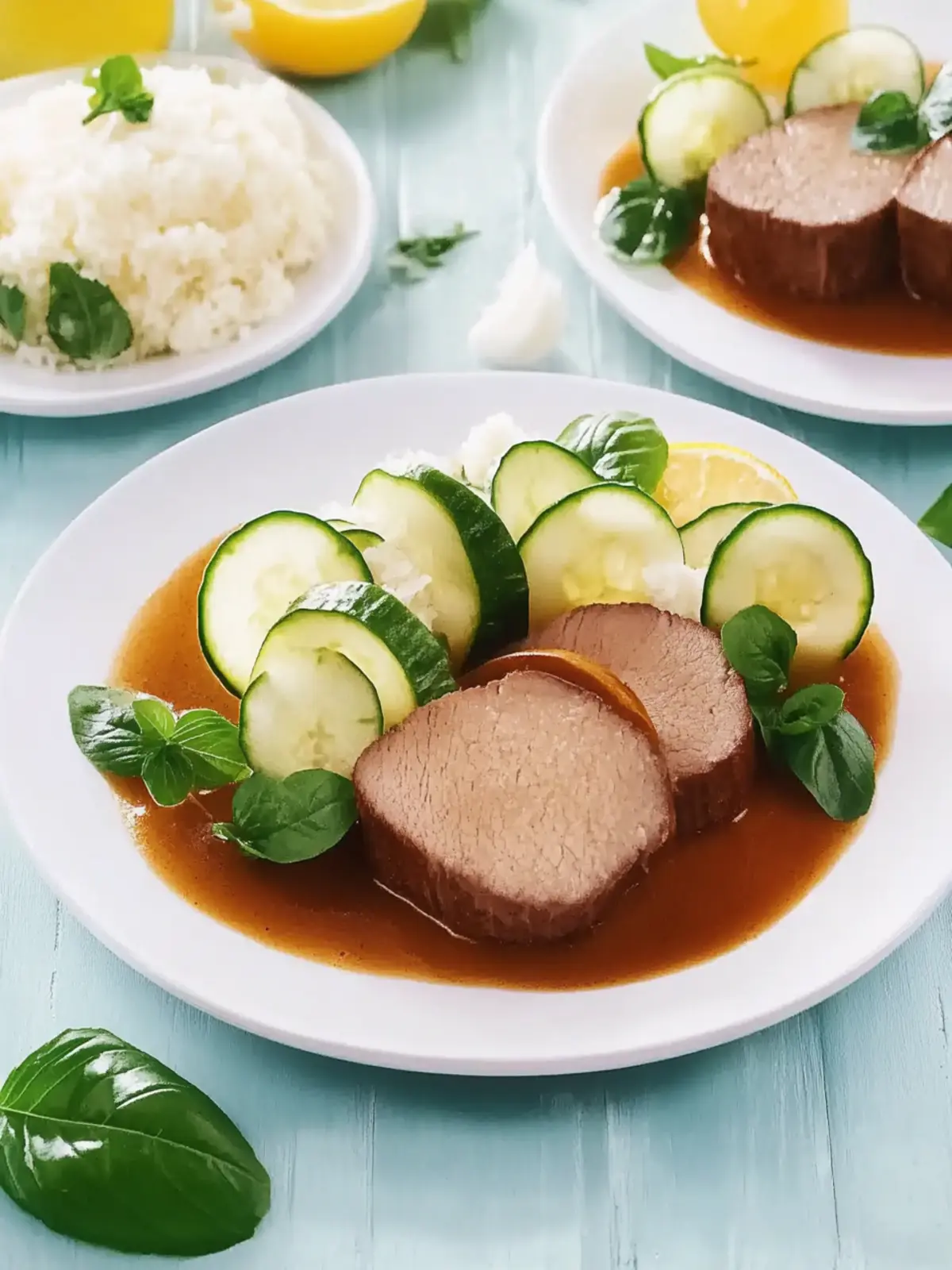 Genieße einen sonnigen Schmortopf mit viel Sauce.