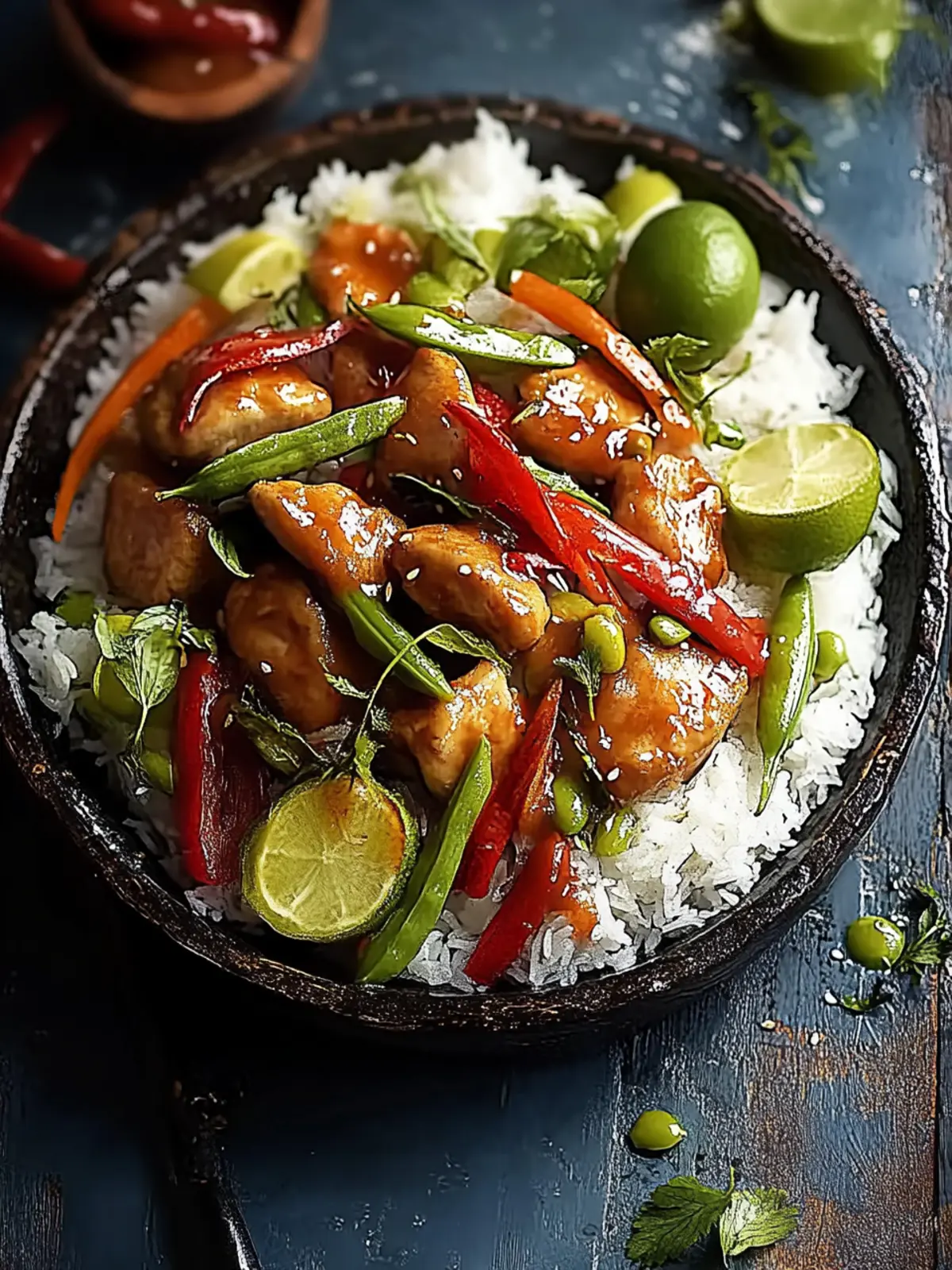 Chinesisches Rindfleischpfanne mit Reis