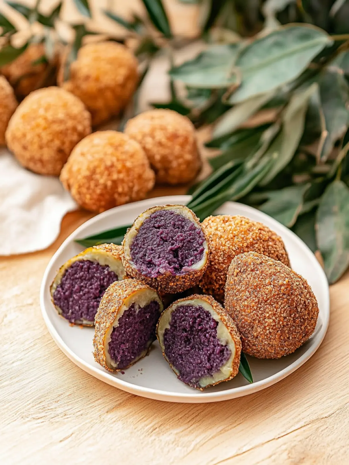 Gebackene rote Kohlknödel