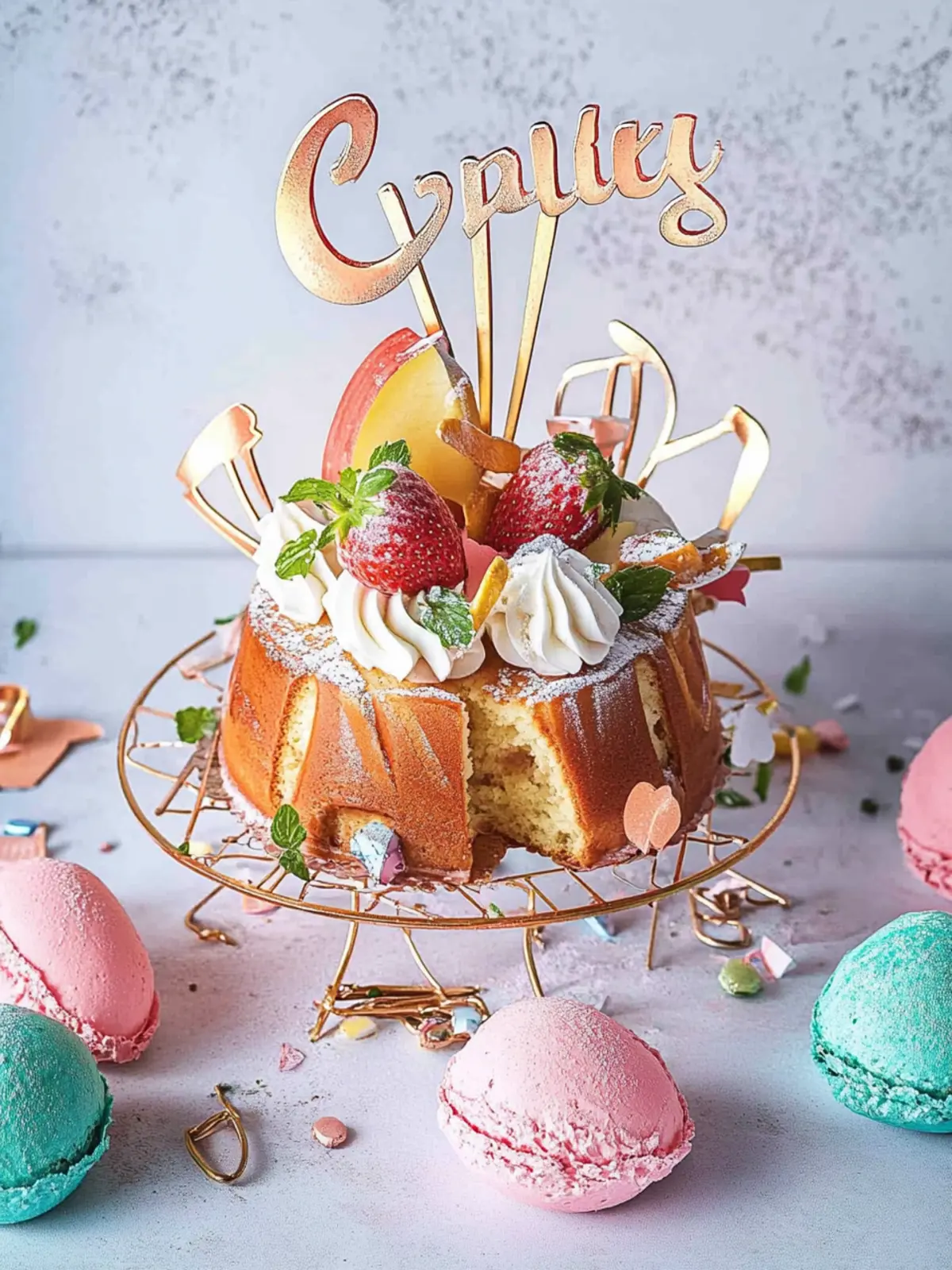 Regenbogenkuchen für den ersten Schultag