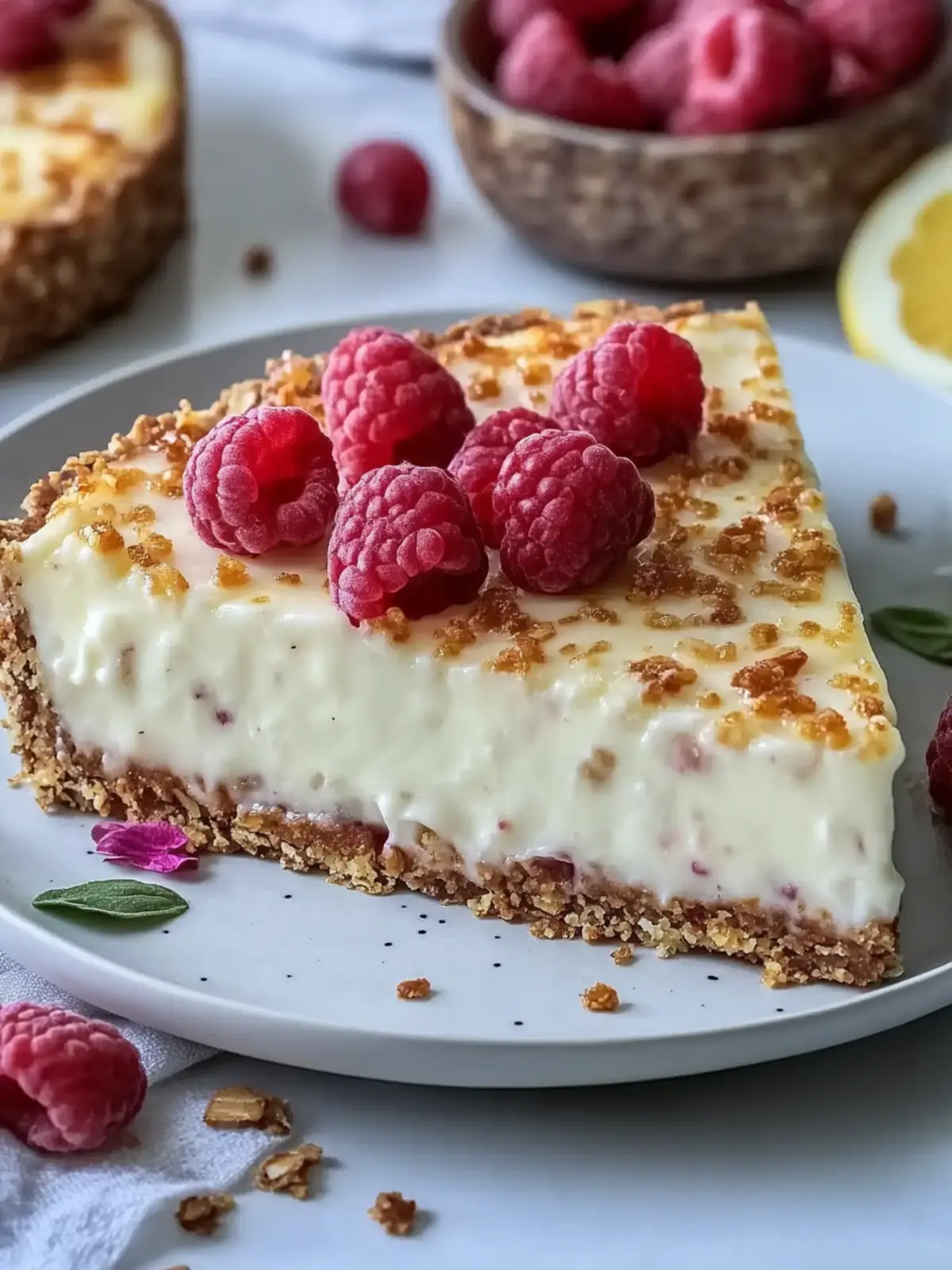 Cremige Vanille-Bohnen weiße Schokoladen-Mousse-Käsekuchen