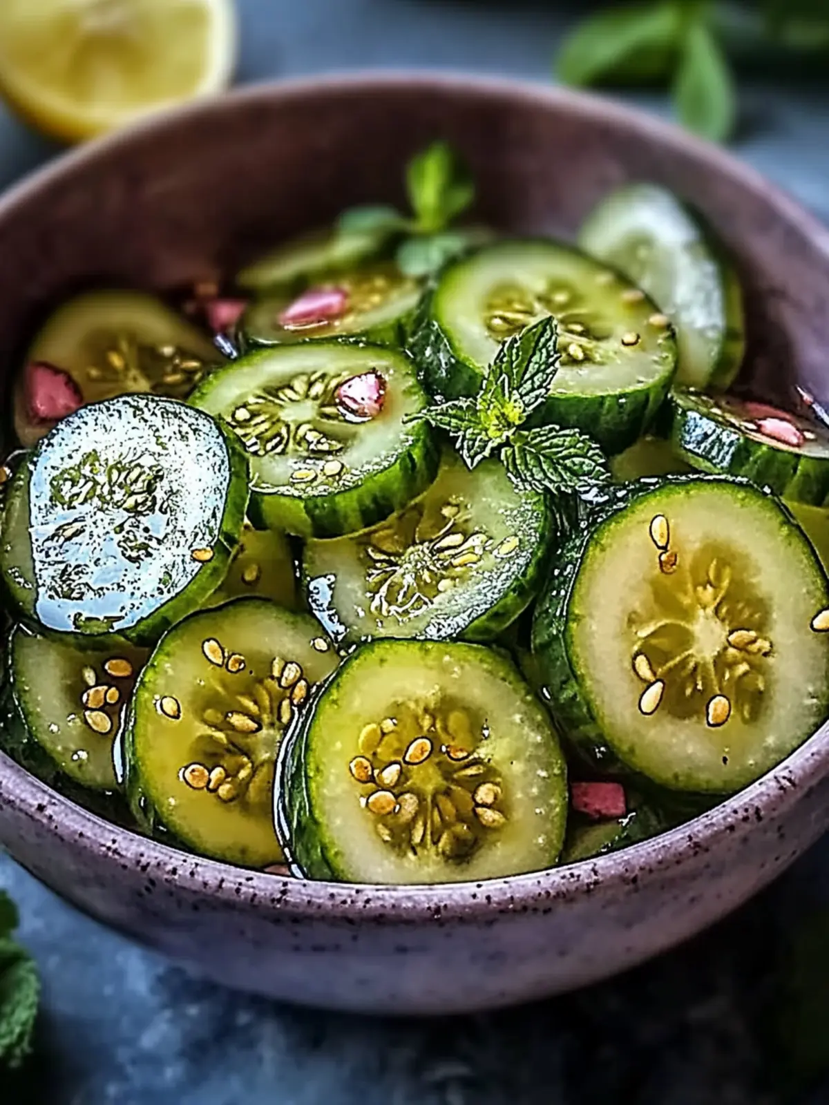 Honig Limetten Gurkensalat
