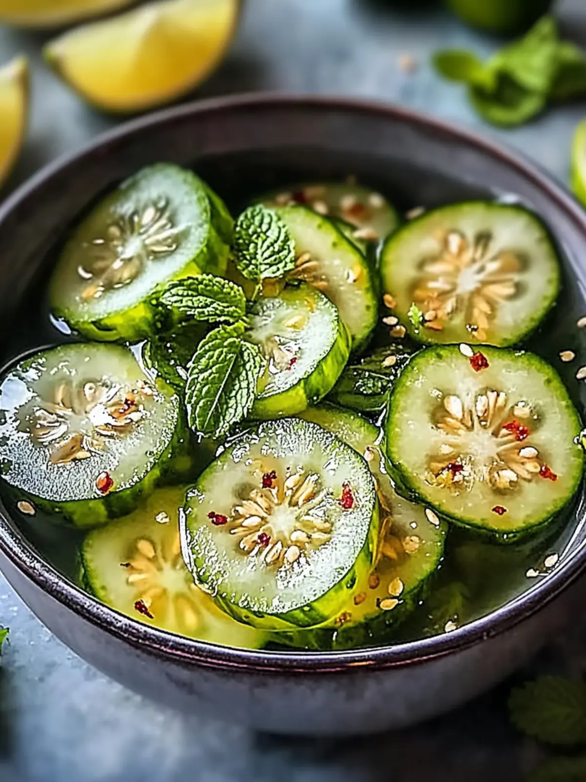 Honig Limetten Gurkensalat