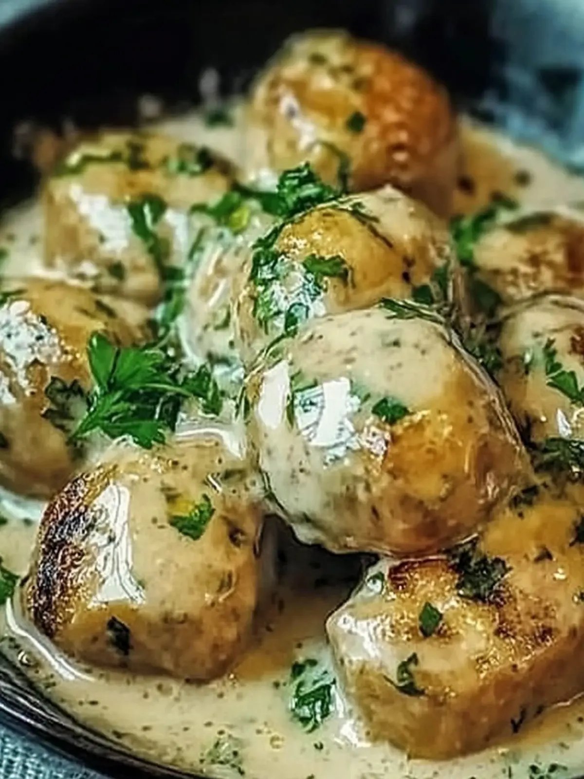 Rosenkohl in Frischkäse- und Senfsoße