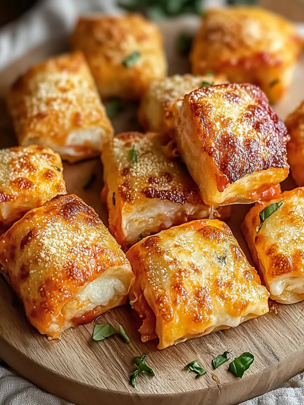 Knusprige Heißluftfritteuse Pizza-Röllchen