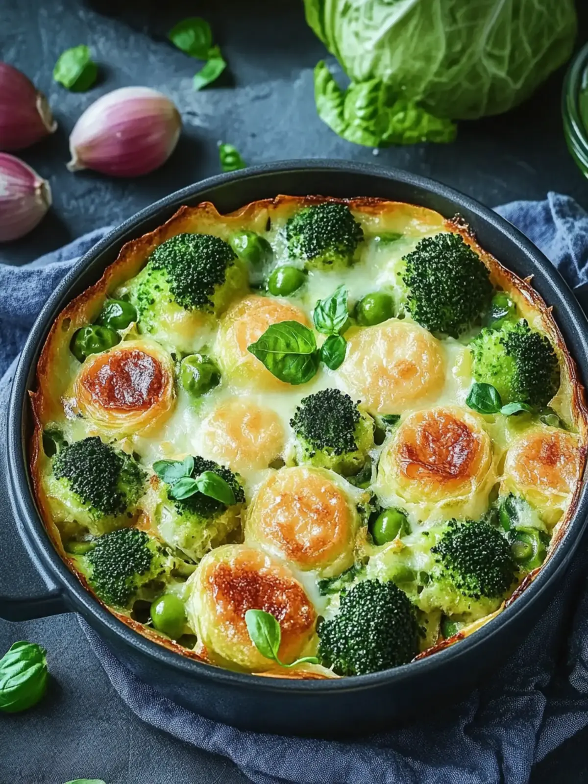 Herzhafter Rosenkohlauflauf