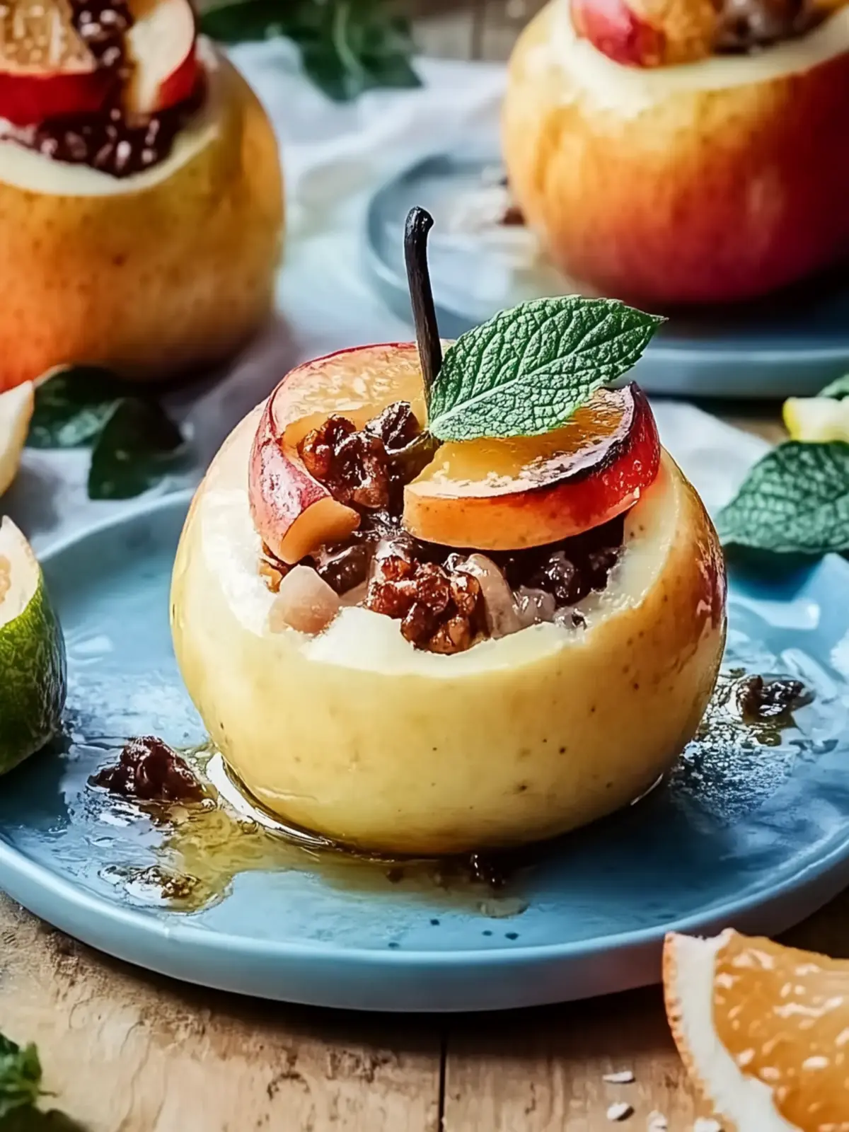 Klassisch gebackene Äpfel mit Vanillesoße