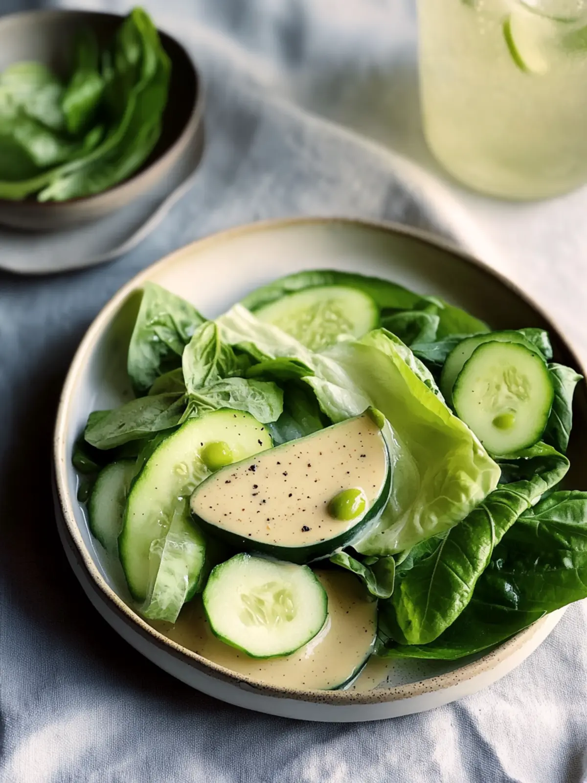 Knackiger Grüner Salat mit Miso-Dressing