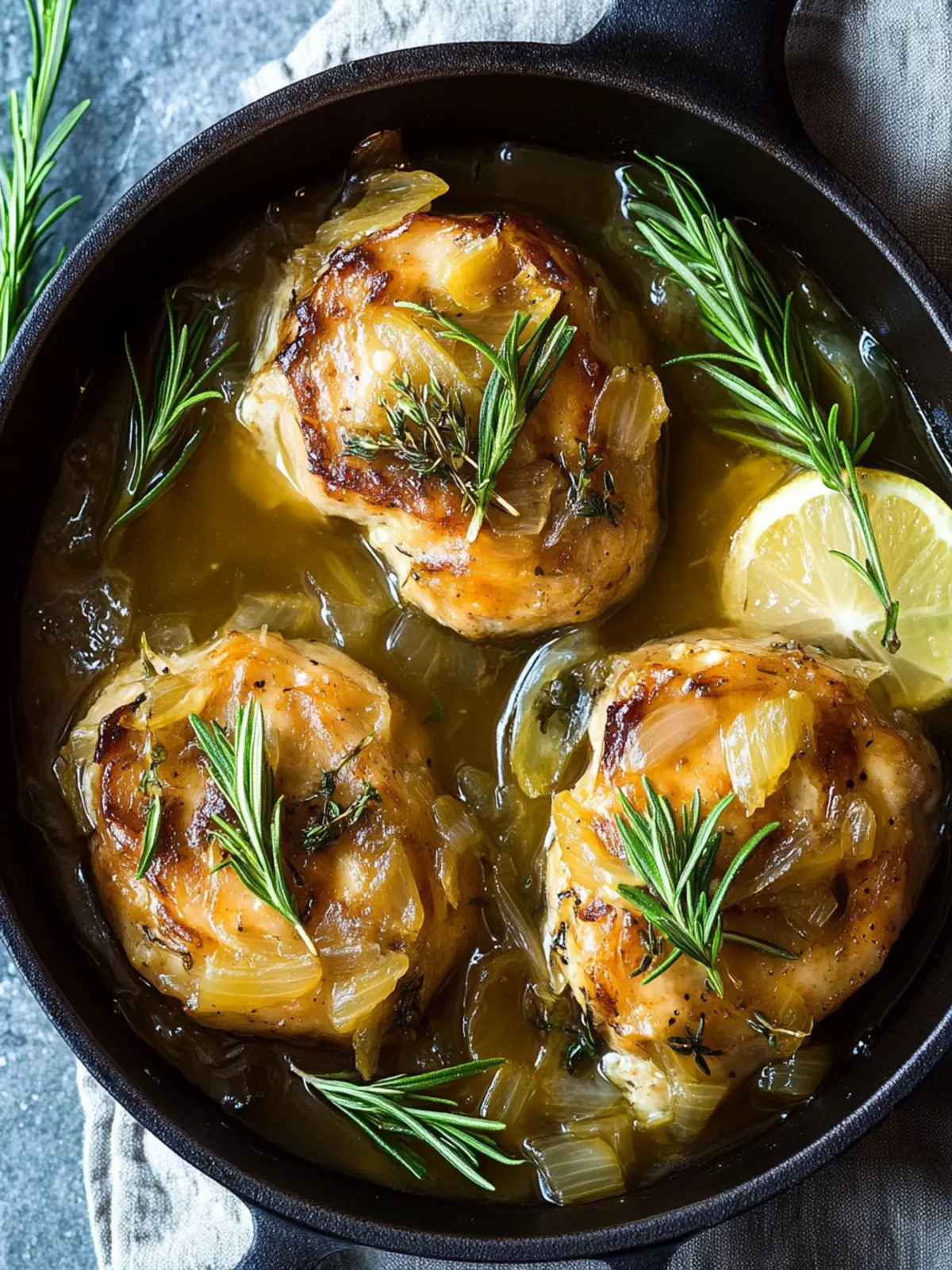 Zwiebel und Hähnchen Eintopf