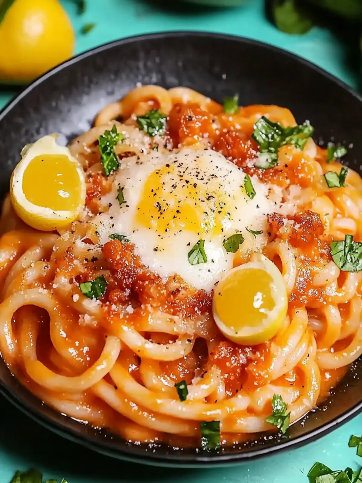 Cremige Gochujang Udon-Nudeln