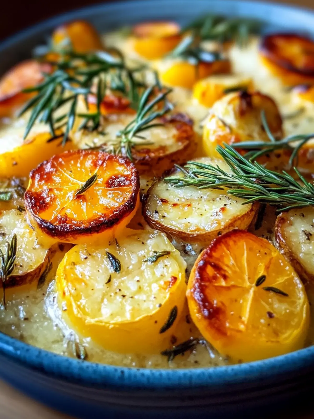 Cremiger Kürbis- und Kartoffelauflauf