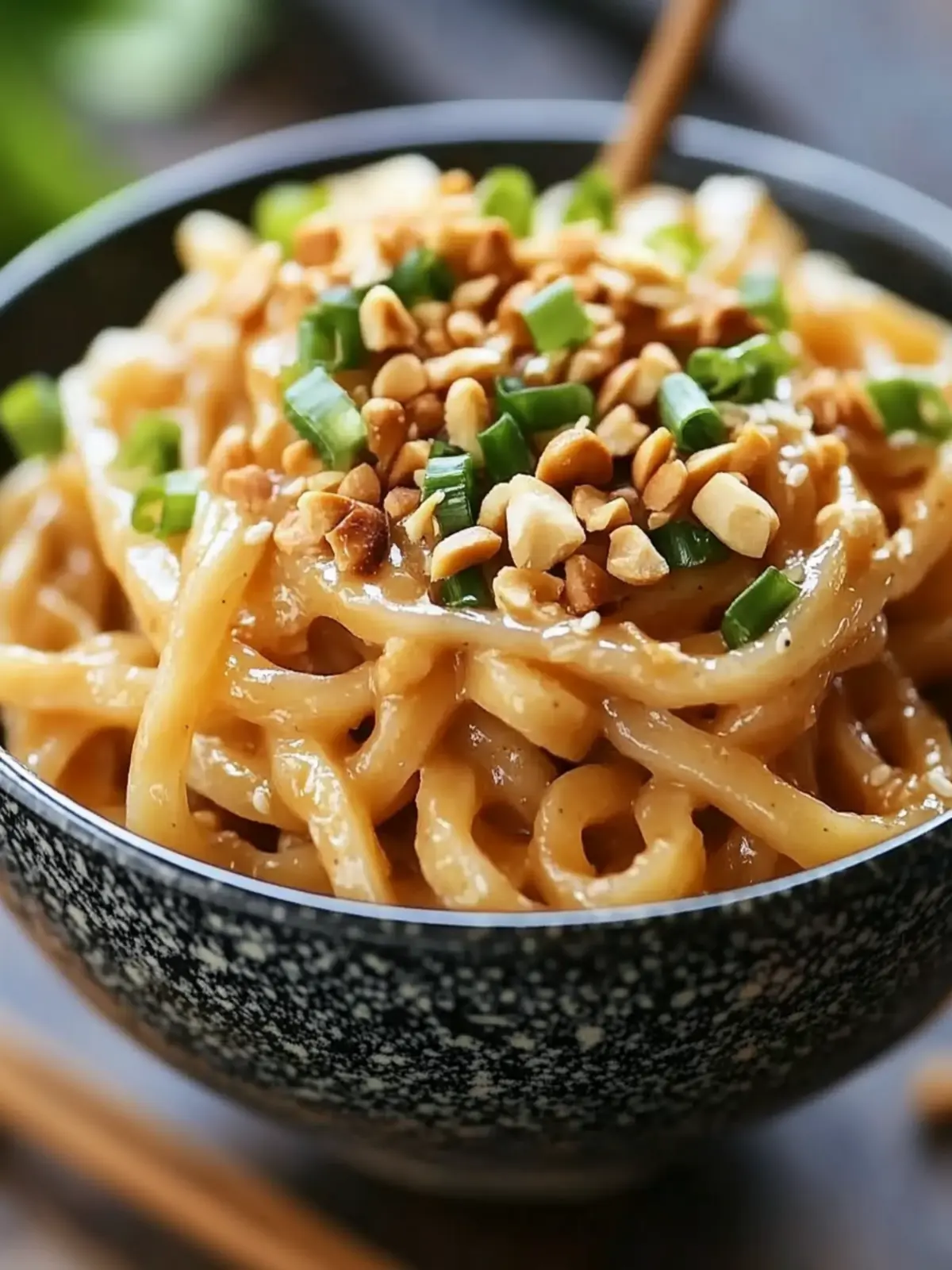 Erdnussbutter Udon-Nudeln