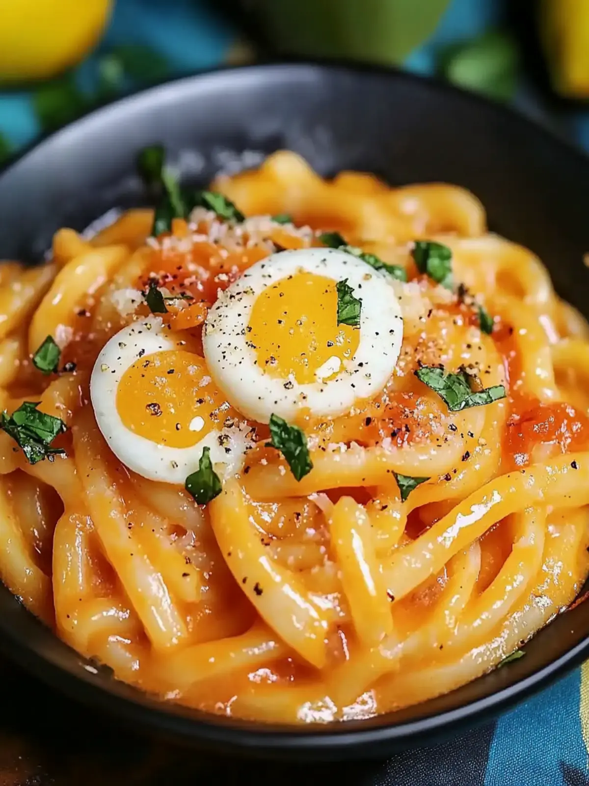 Cremige Gochujang Udon-Nudeln