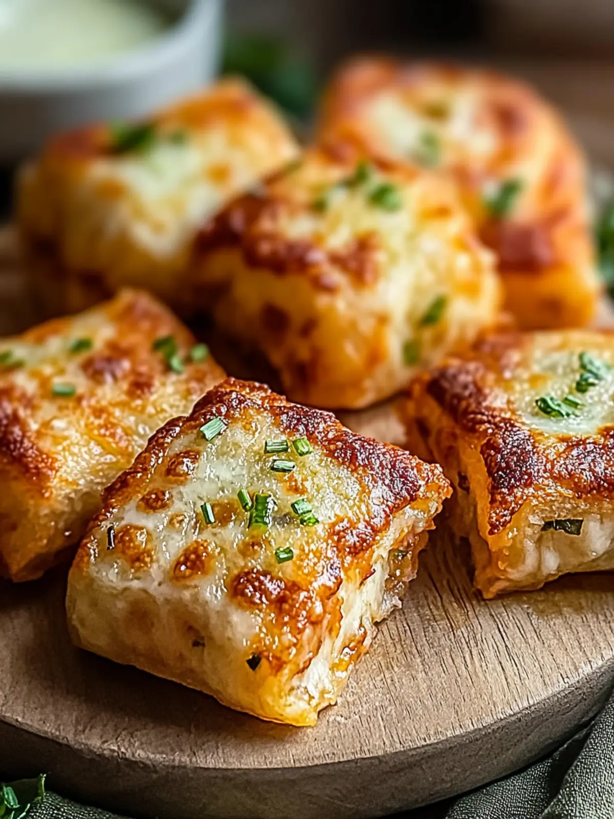 Knusprige Heißluftfritteuse Pizza-Röllchen