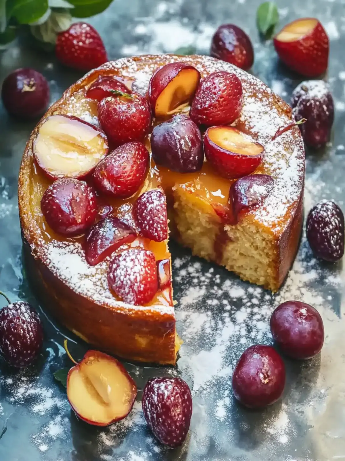 Schneller Pflaumenkuchen mit Teig