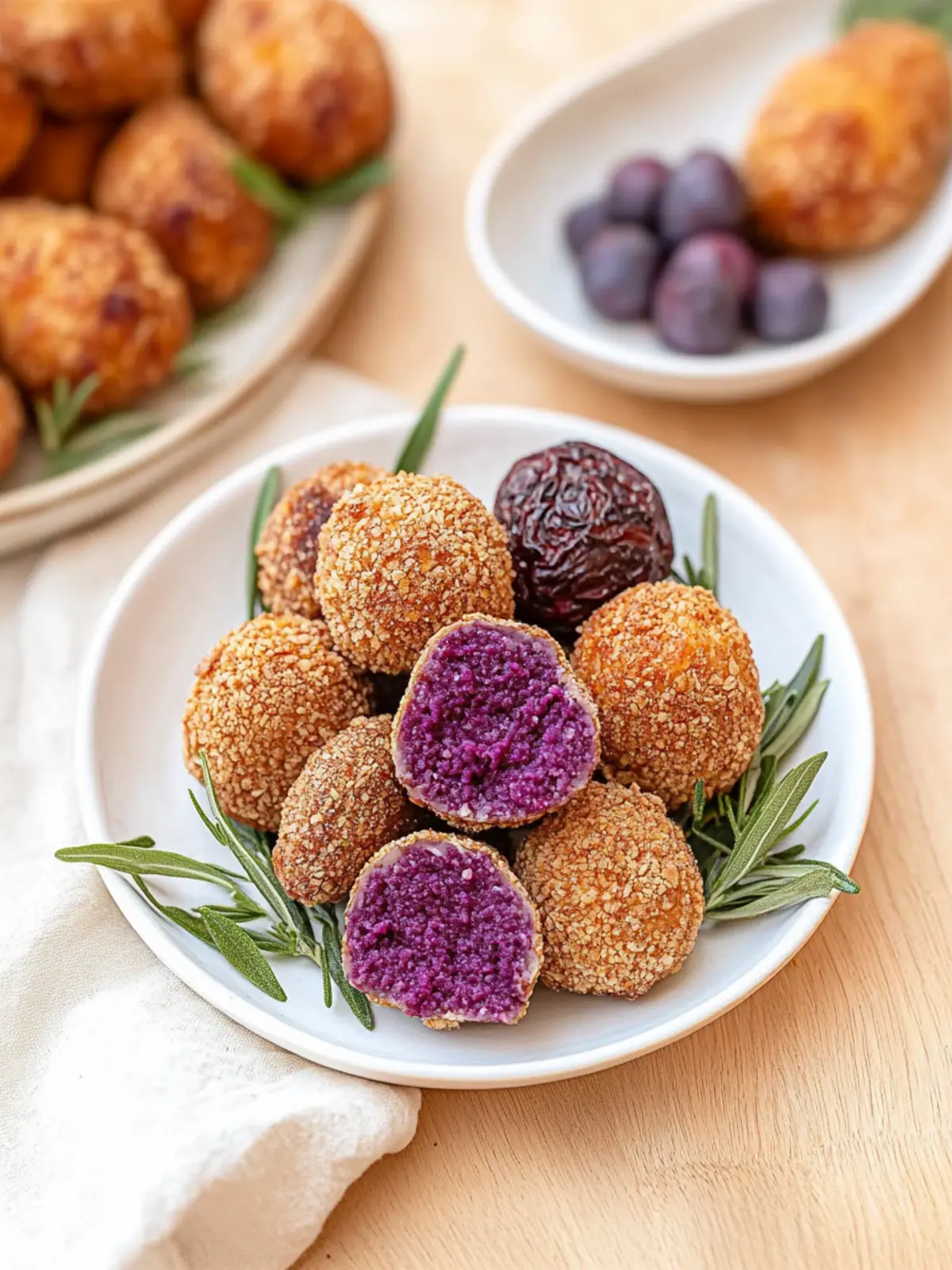 Gebackene rote Kohlknödel