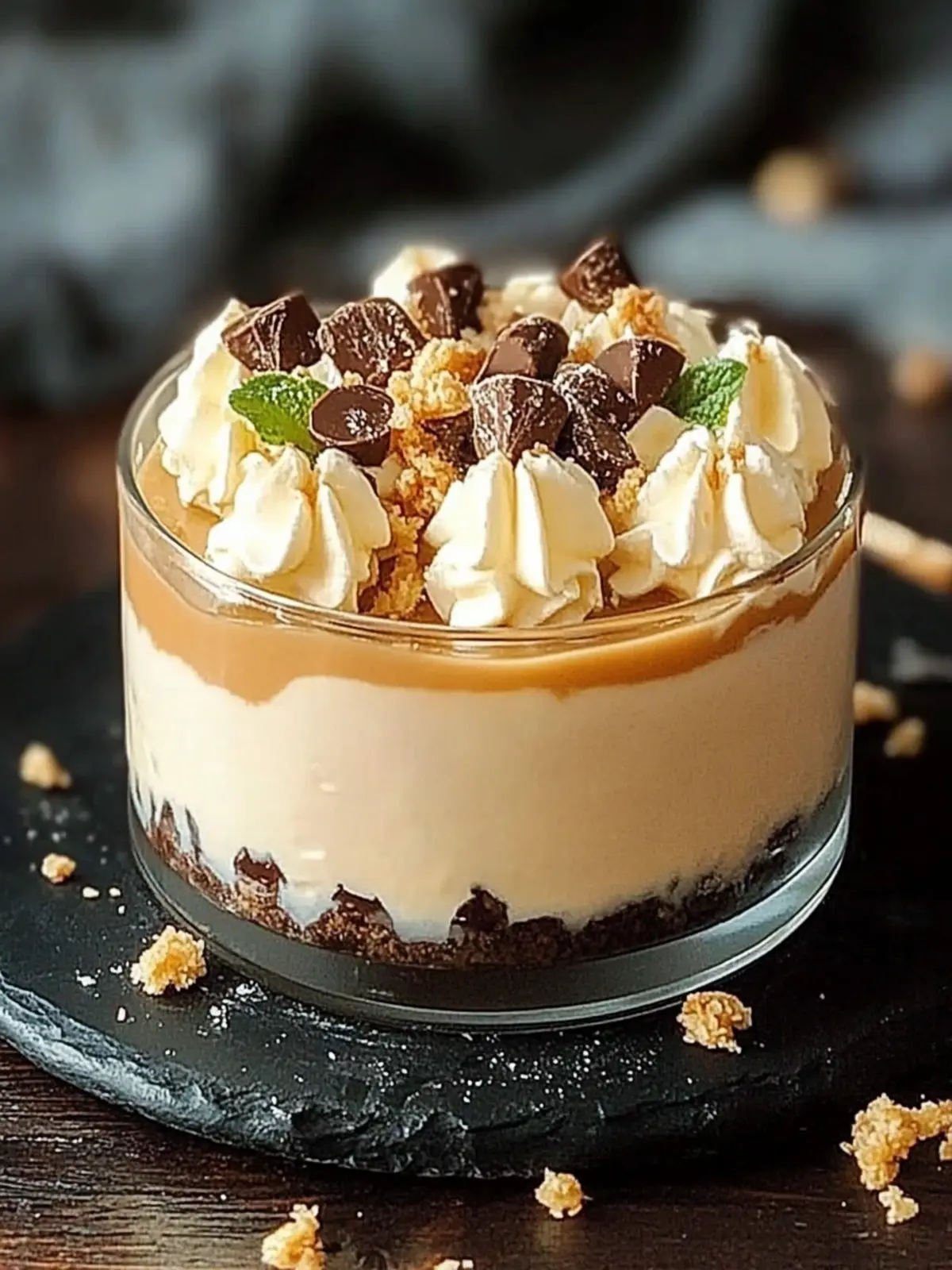 Gesalzene Karamellkäsekuchen-Mousse