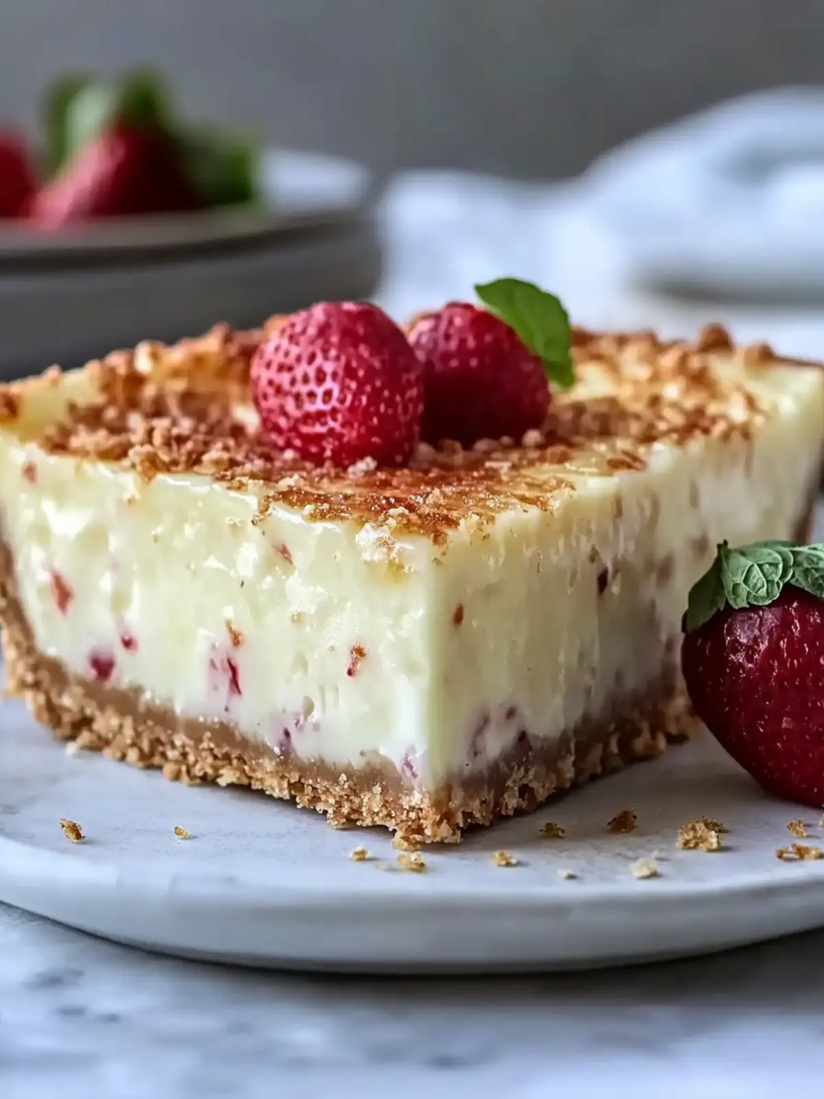 Cremige Vanille-Bohnen weiße Schokoladen-Mousse-Käsekuchen