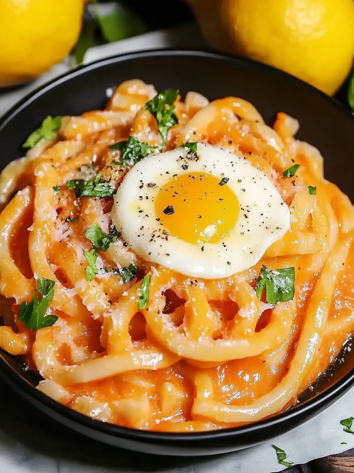 Cremige Gochujang Udon-Nudeln