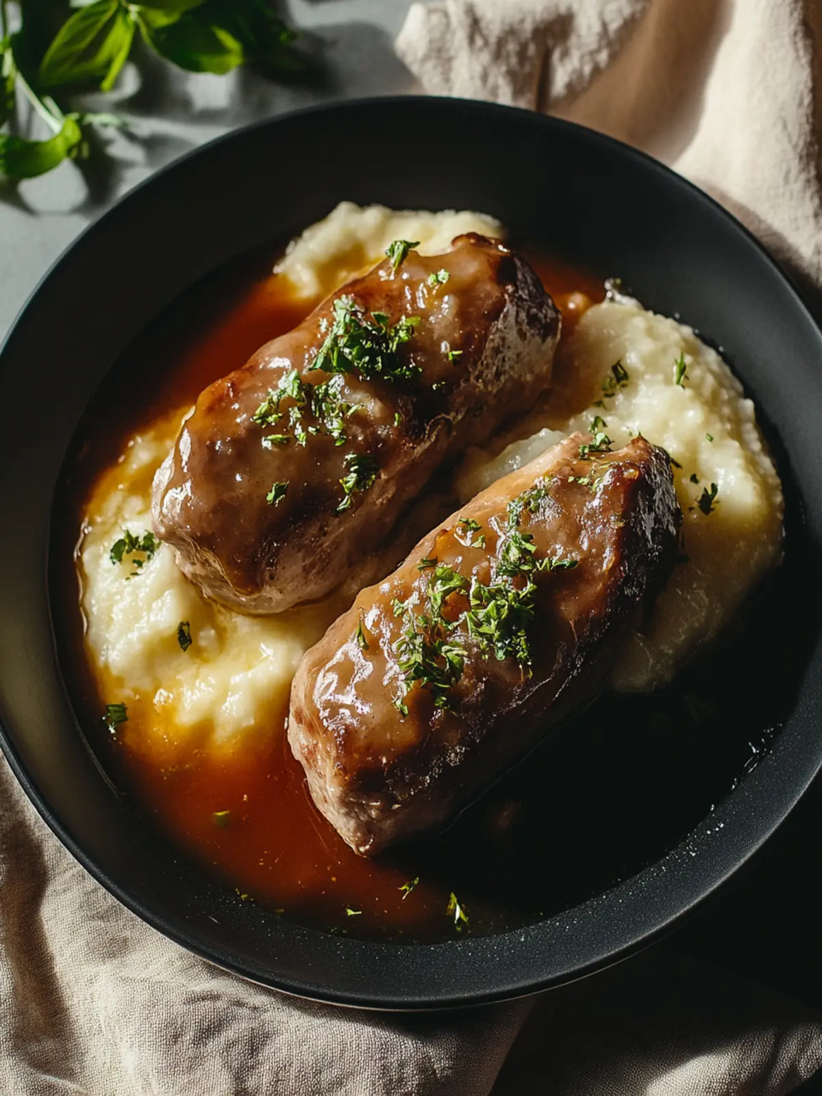Vegane Rouladen mit geräuchertem Tofu und Gewürzgurken