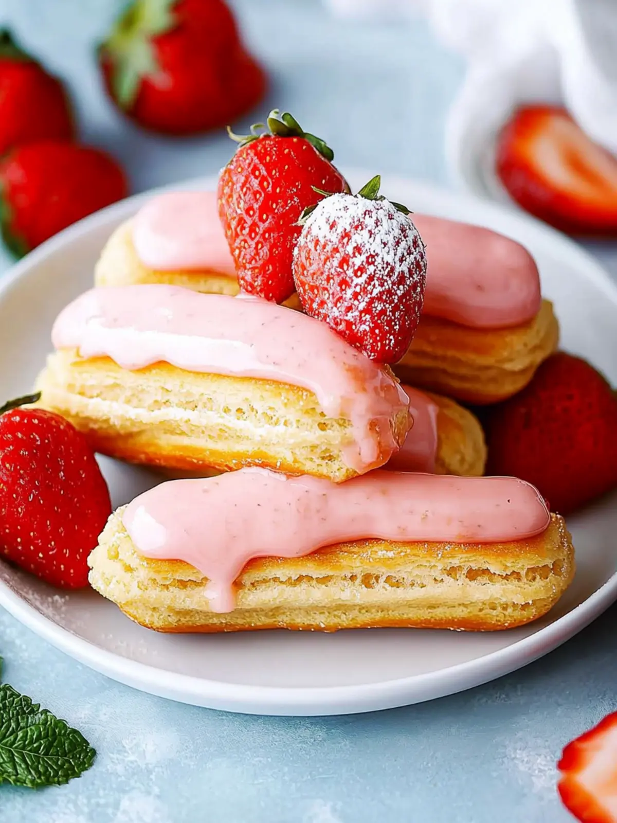 Erdbeer-Eclairs