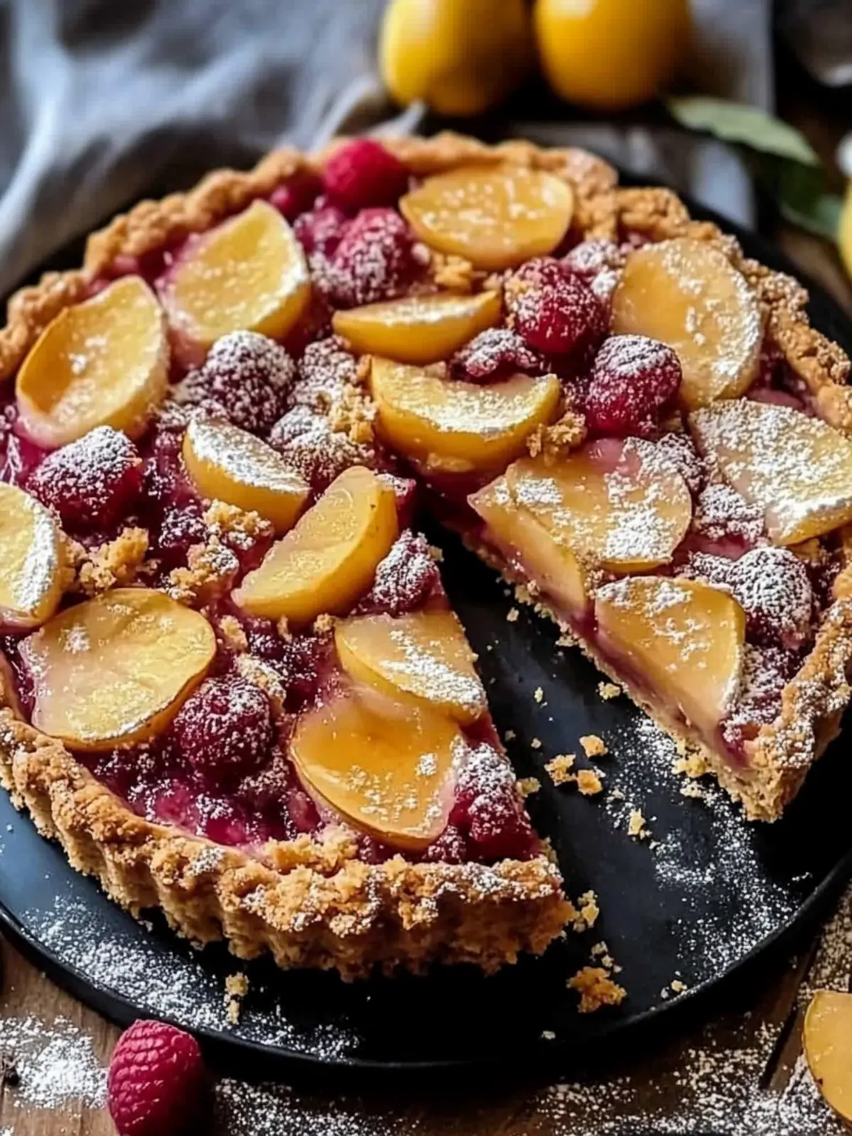 Pflaumenkuchen mit Biskuitteig und Streuseln