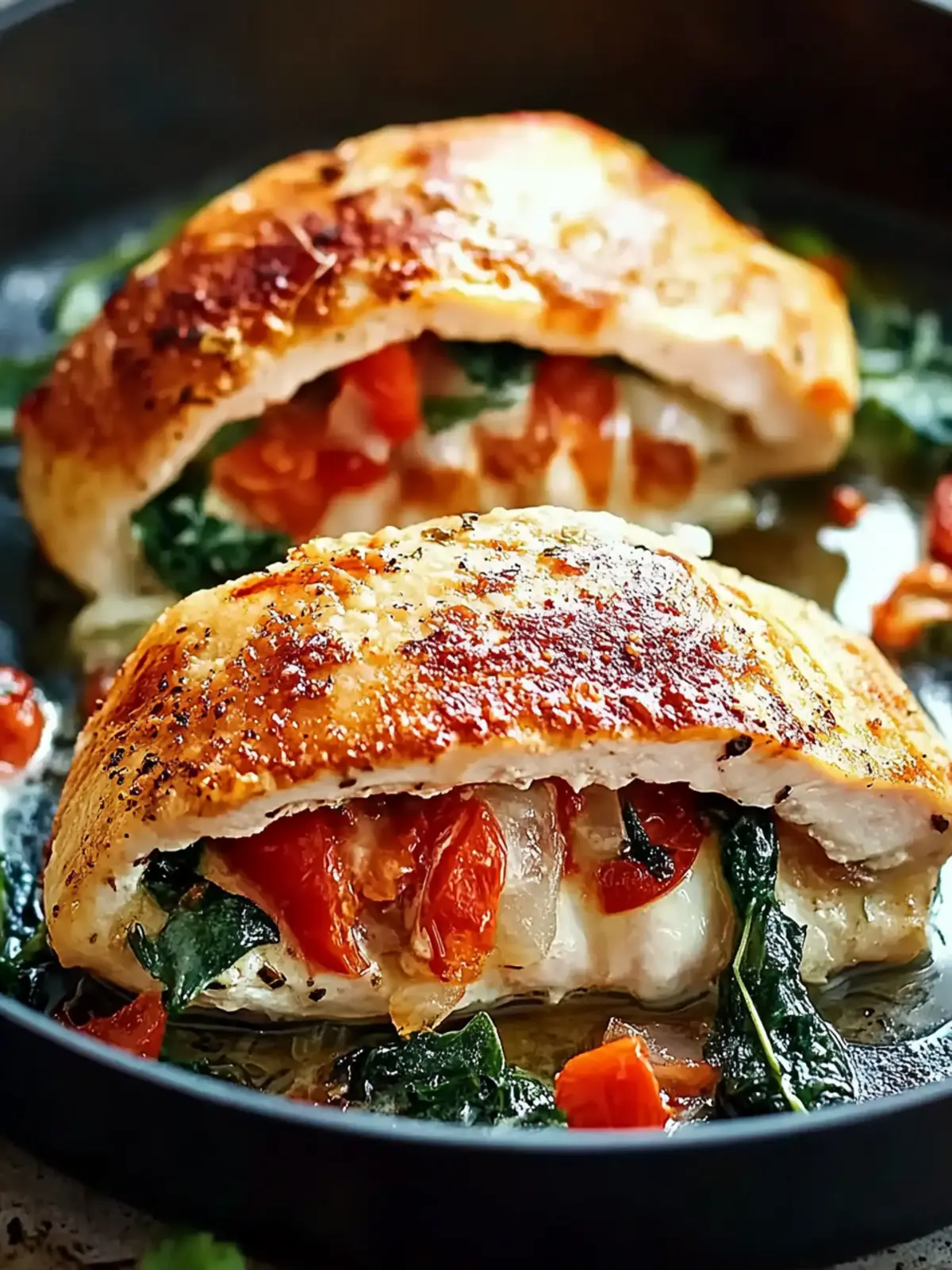 gefüllte Hähnchenbrust