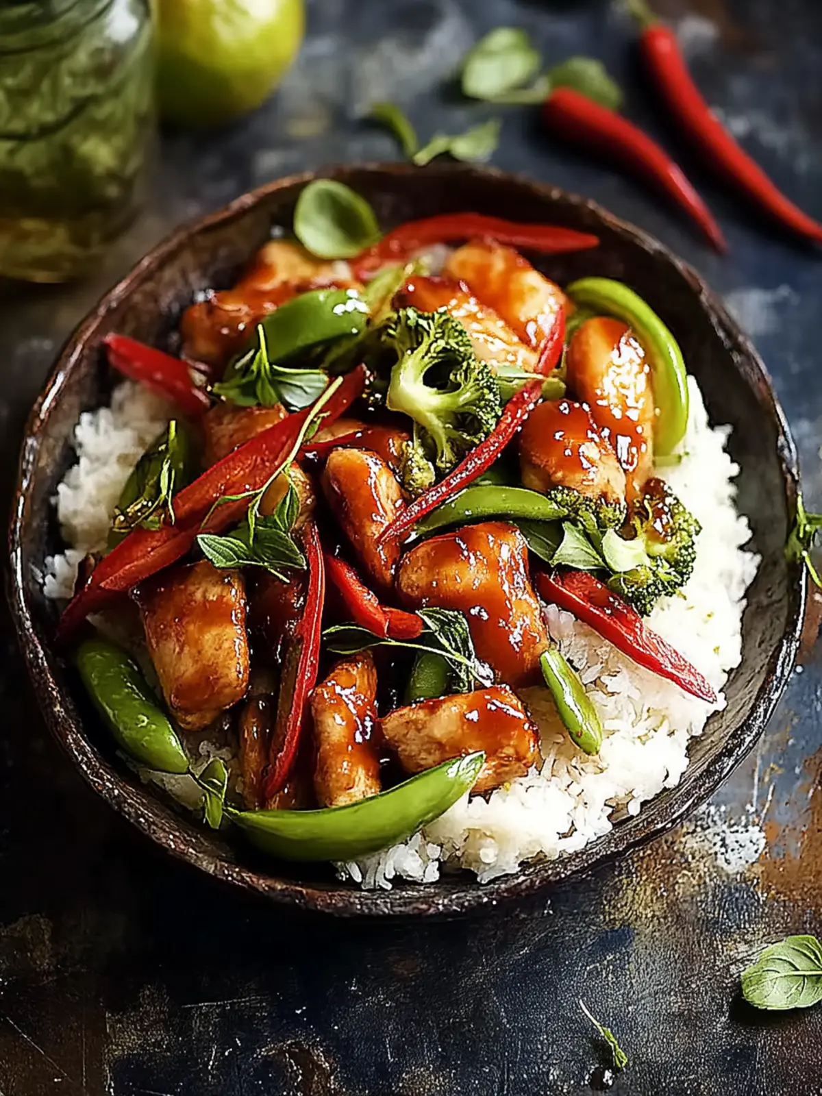 Chinesisches Rindfleischpfanne mit Reis