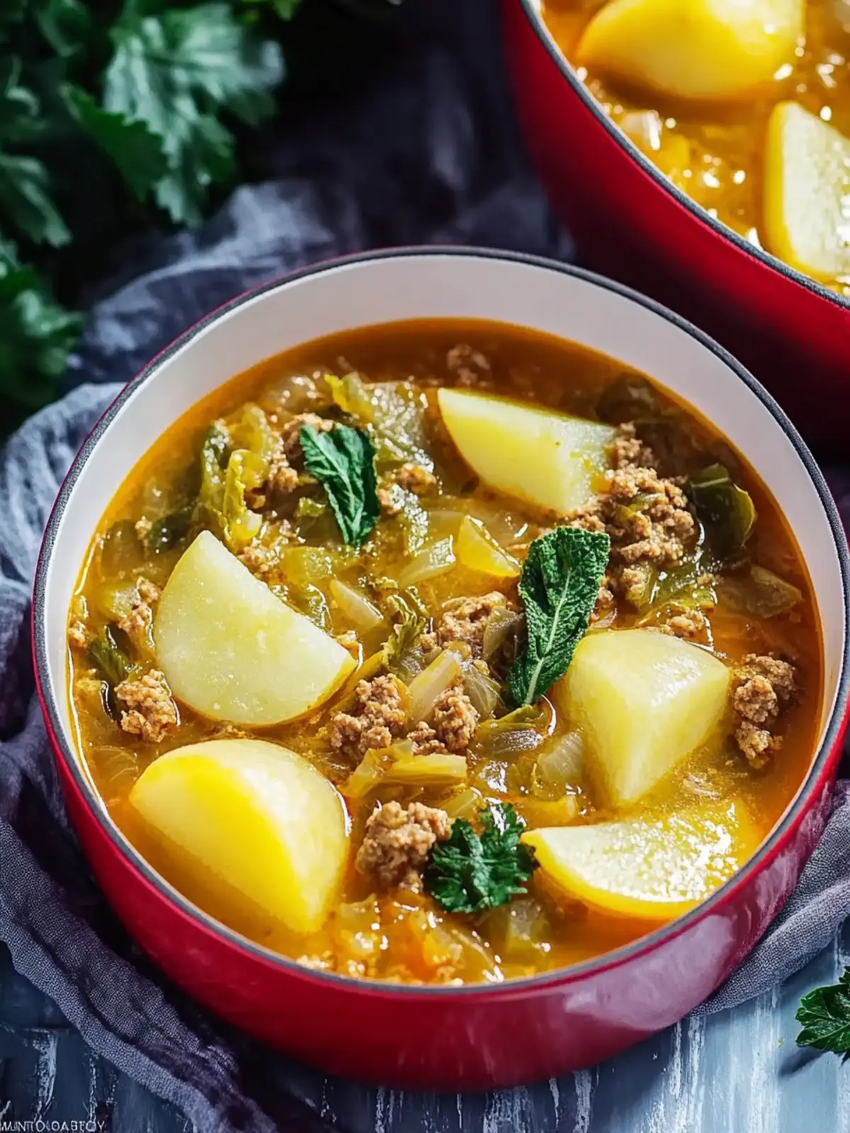 Wirsing Eintopf mit Hackfleisch und Kartoffeln