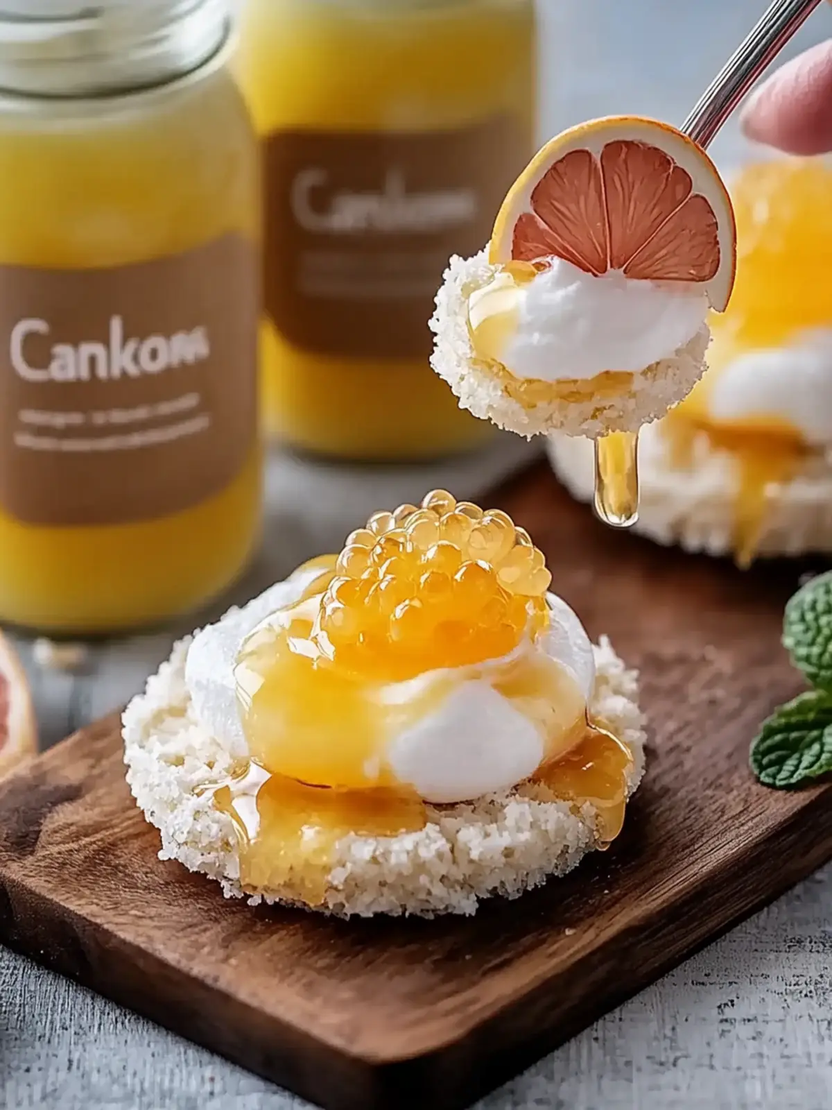 Saftige Kokosmakronen mit Zitronencreme