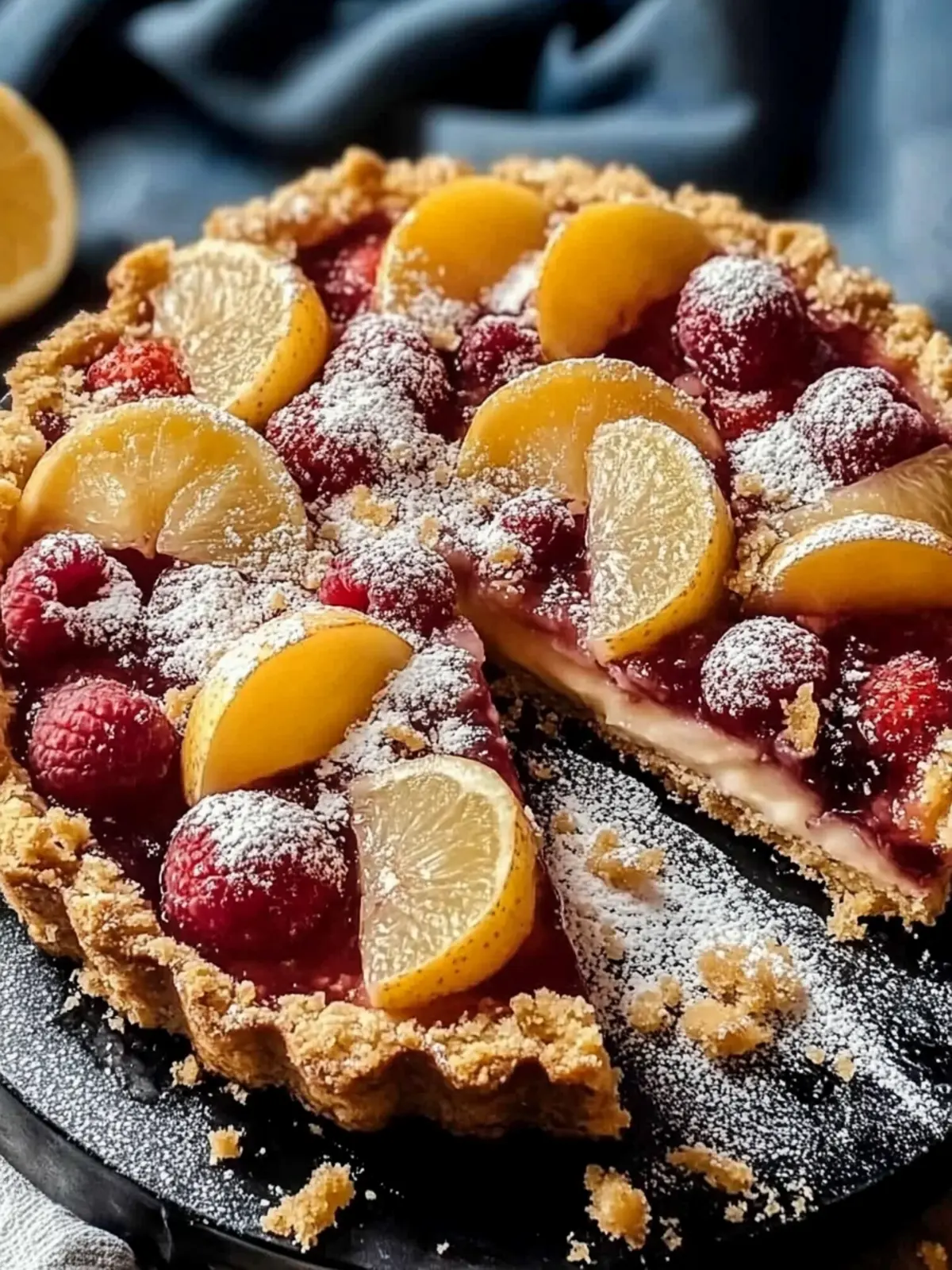 Pflaumenkuchen mit Biskuitteig und Streuseln