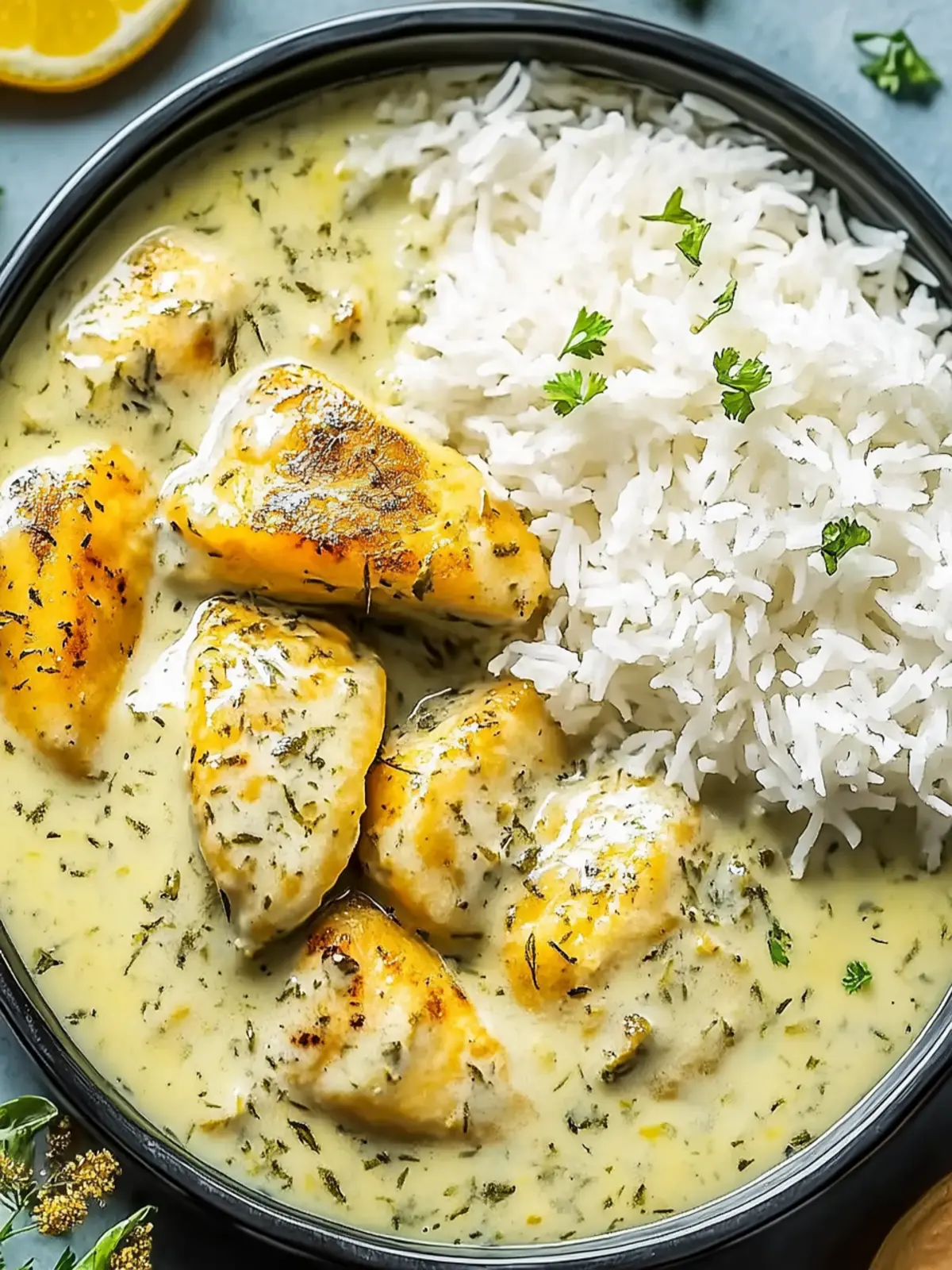 Honig-Senf-Hähnchen mit Reis