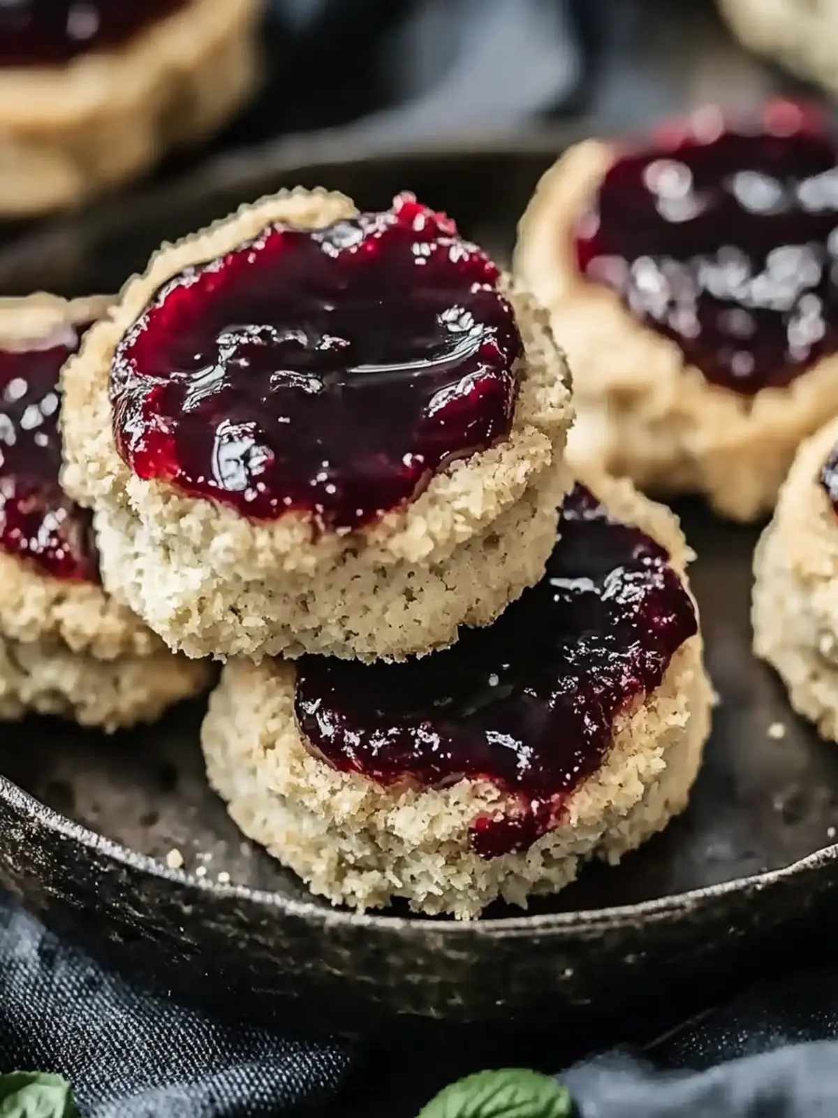 Leckere Streuselkekse mit Marmeladenfüllung