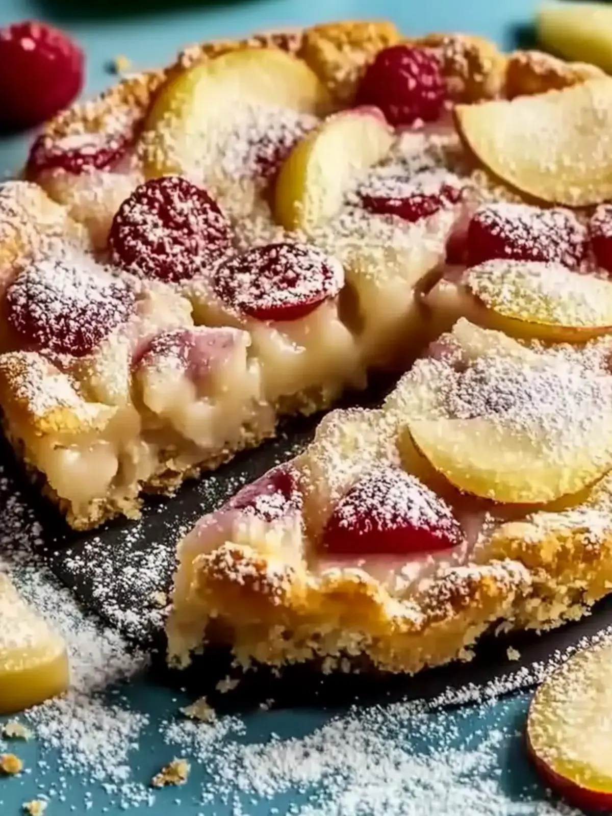 Pflaumenkuchen mit Biskuitteig und Streuseln